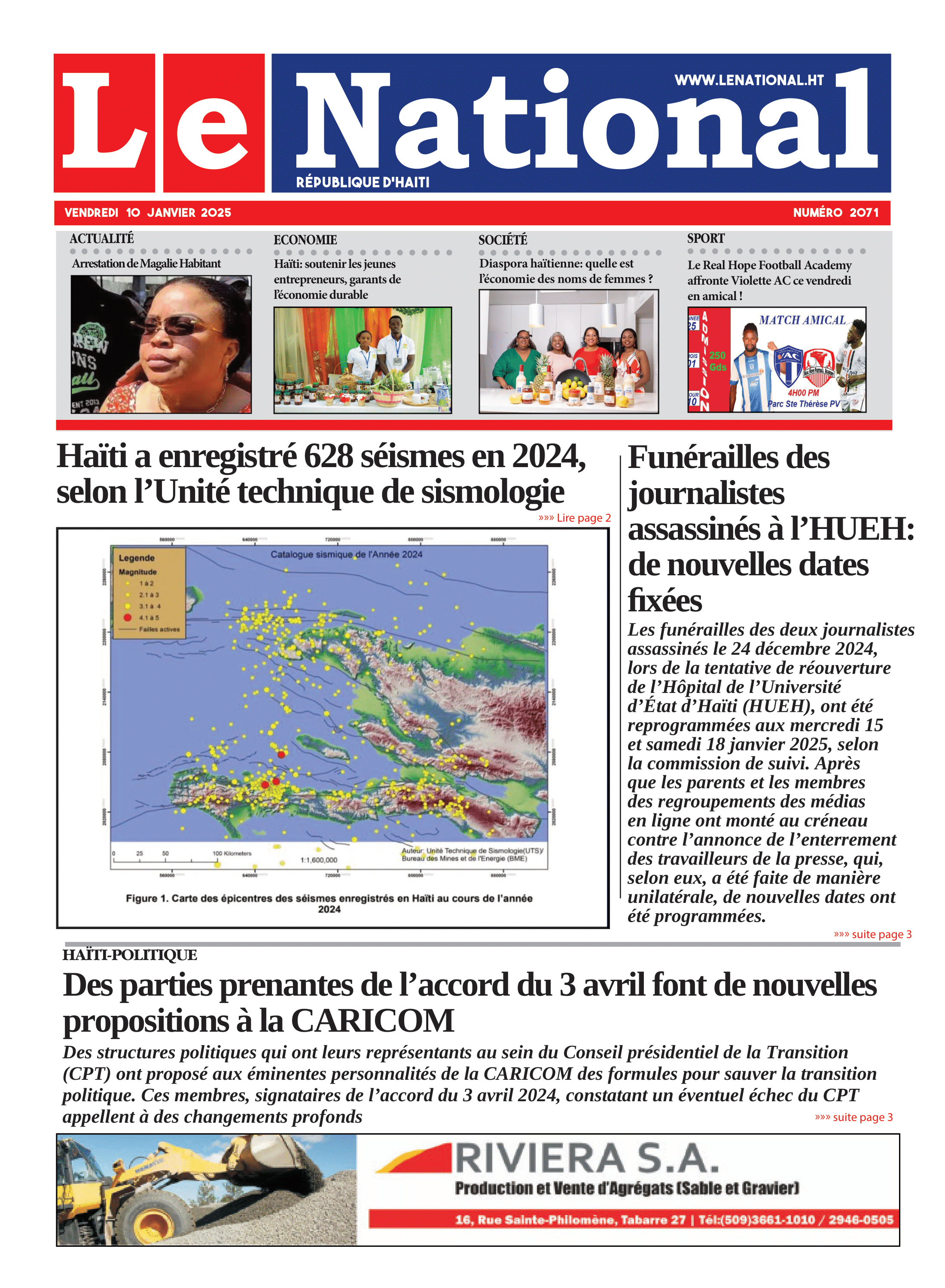 Page 1 de l'édition 2071