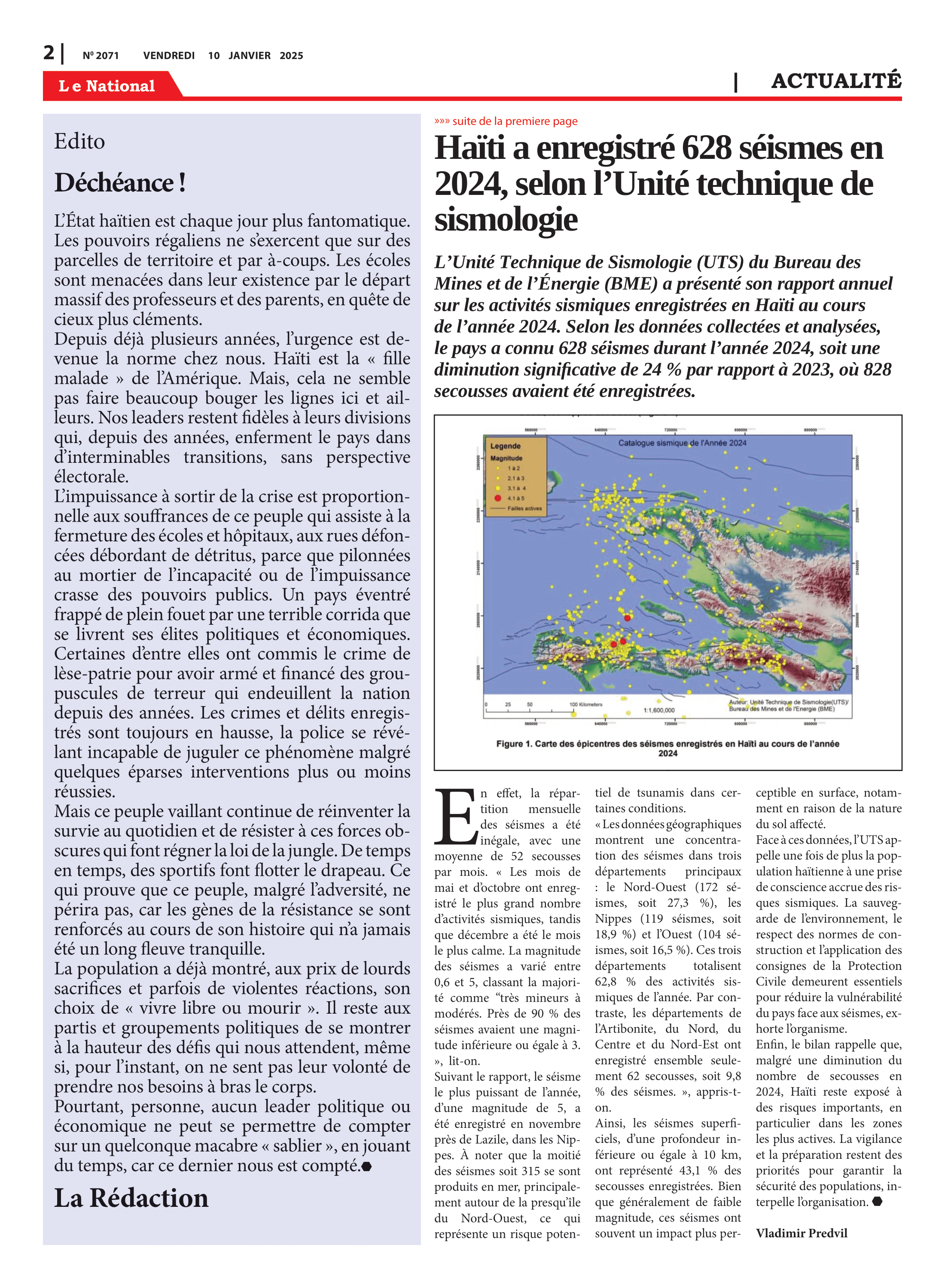 Page 2 de l'édition 2071