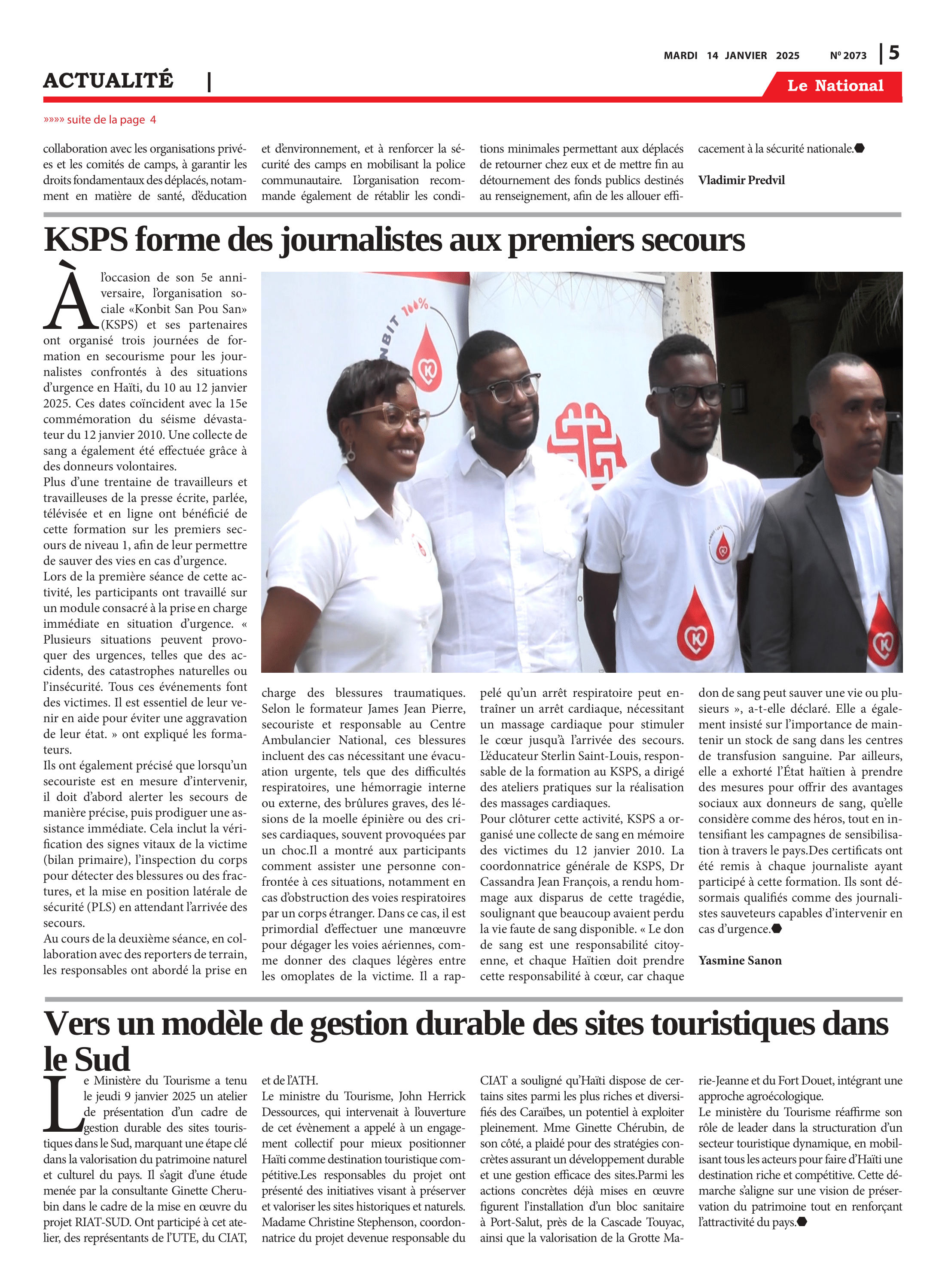 Page 5 de l'édition 2073