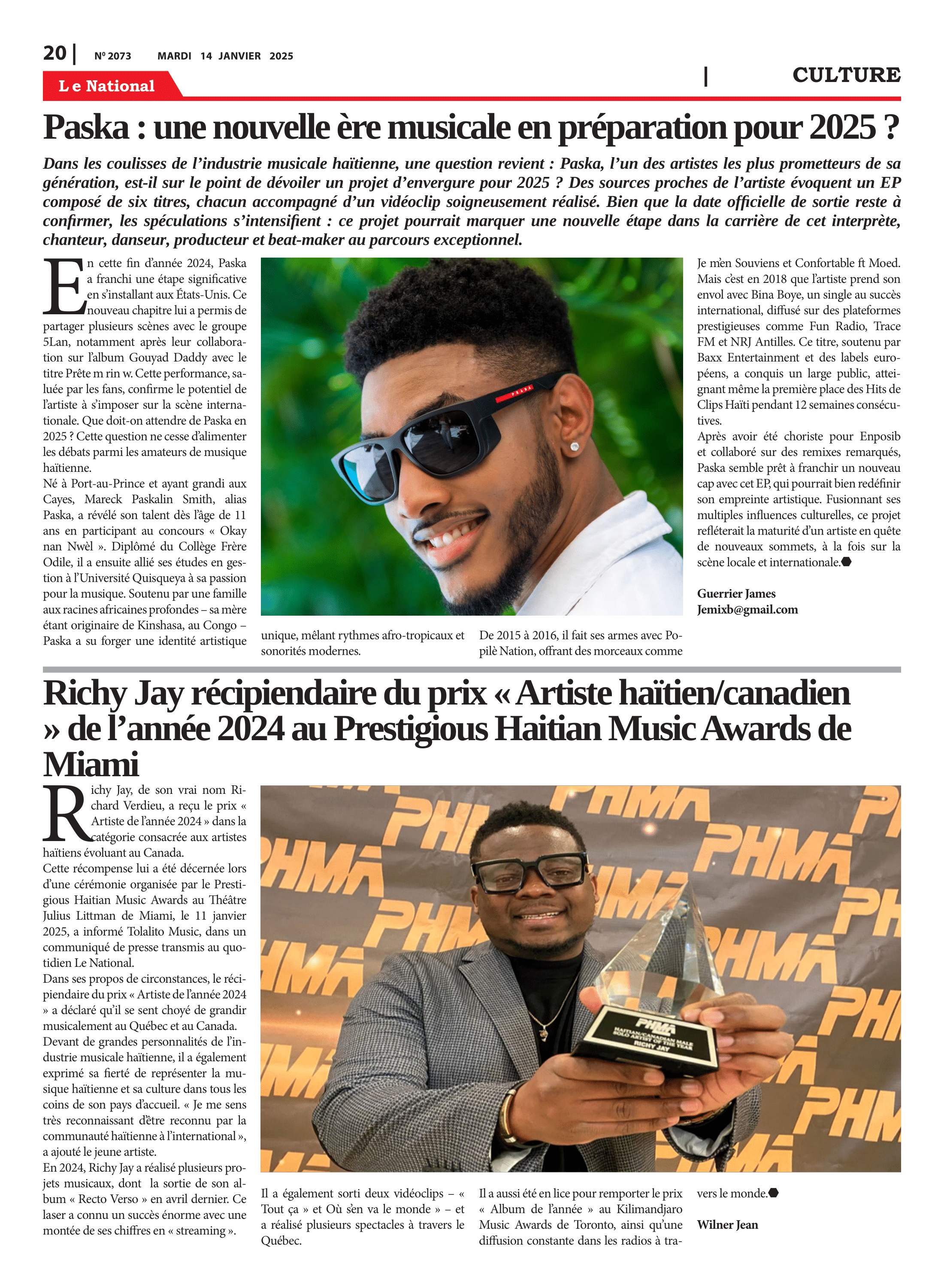 Page 20 de l'édition 2073