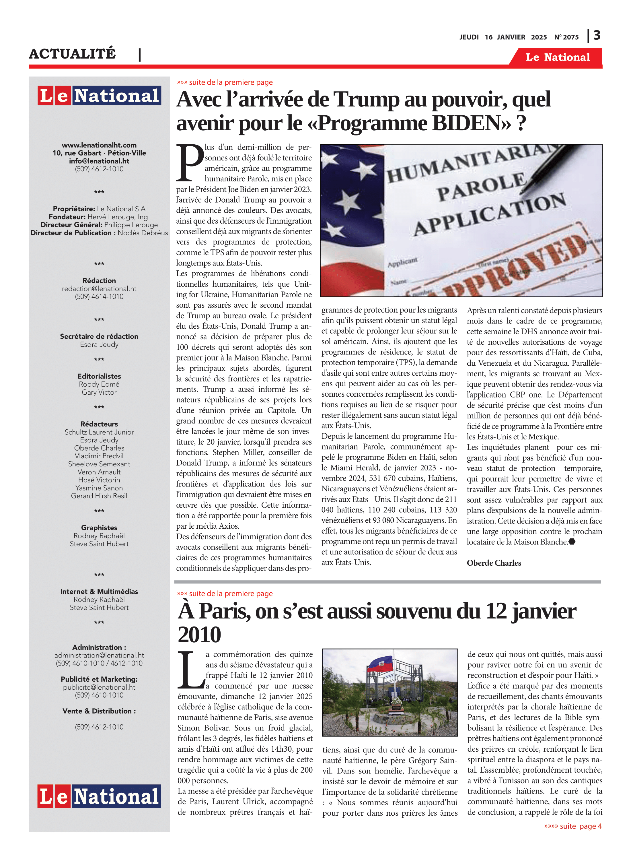 Page 3 de l'édition 2075