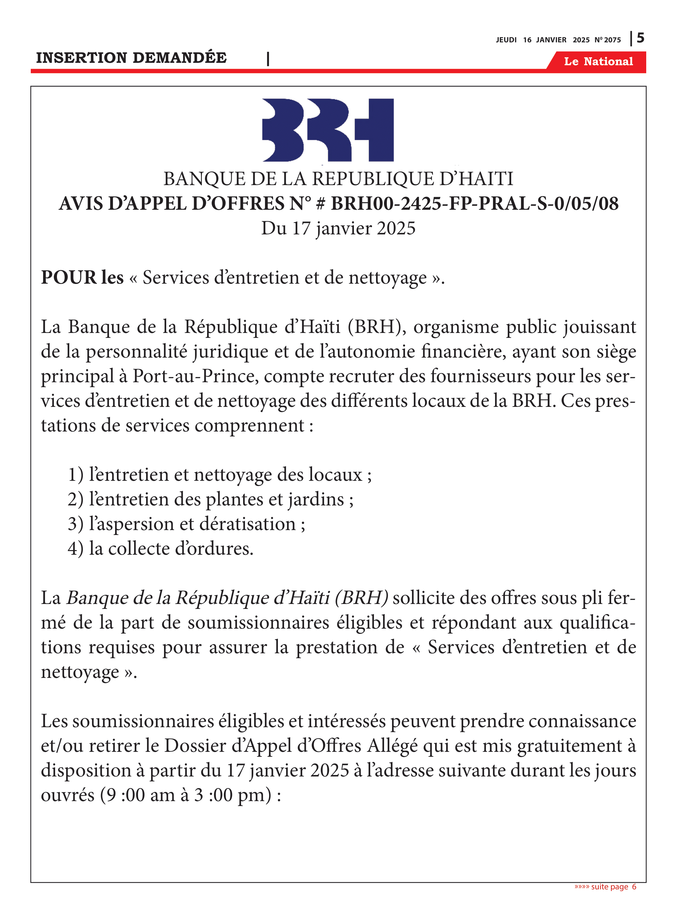 Page 5 de l'édition 2075