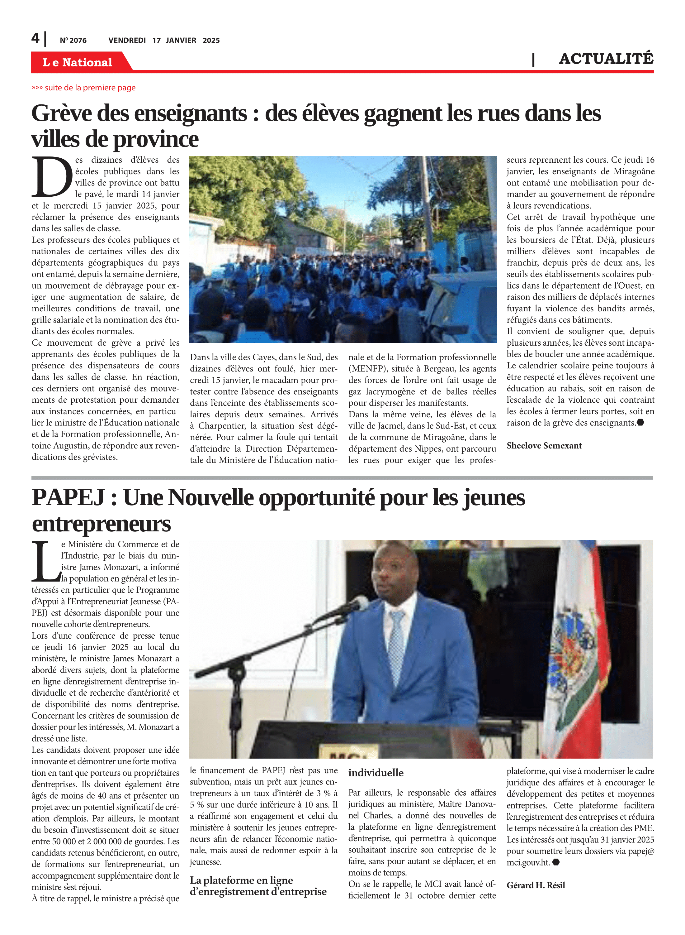 Page 4 de l'édition 2076