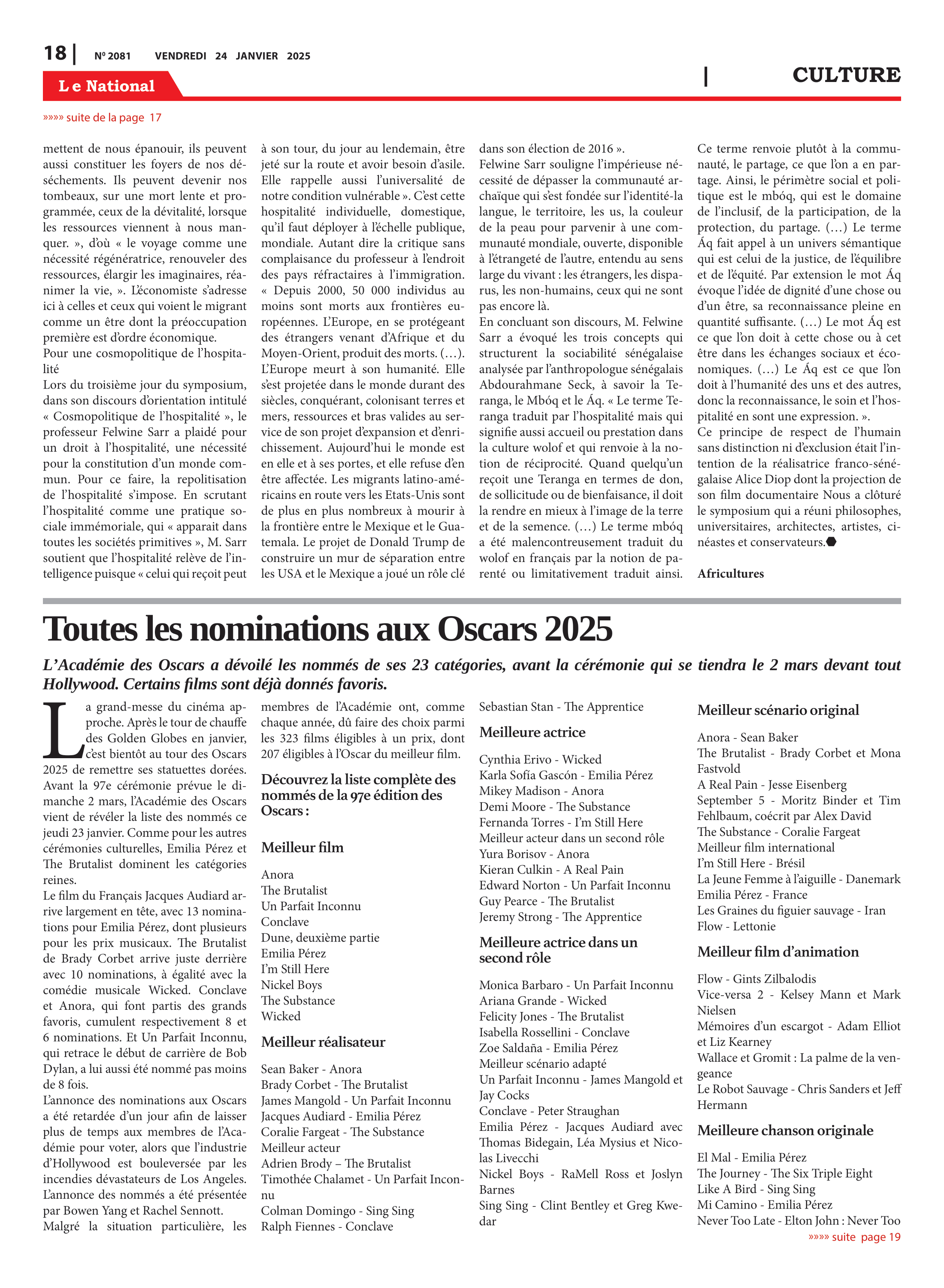 Page 18 de l'édition 2081