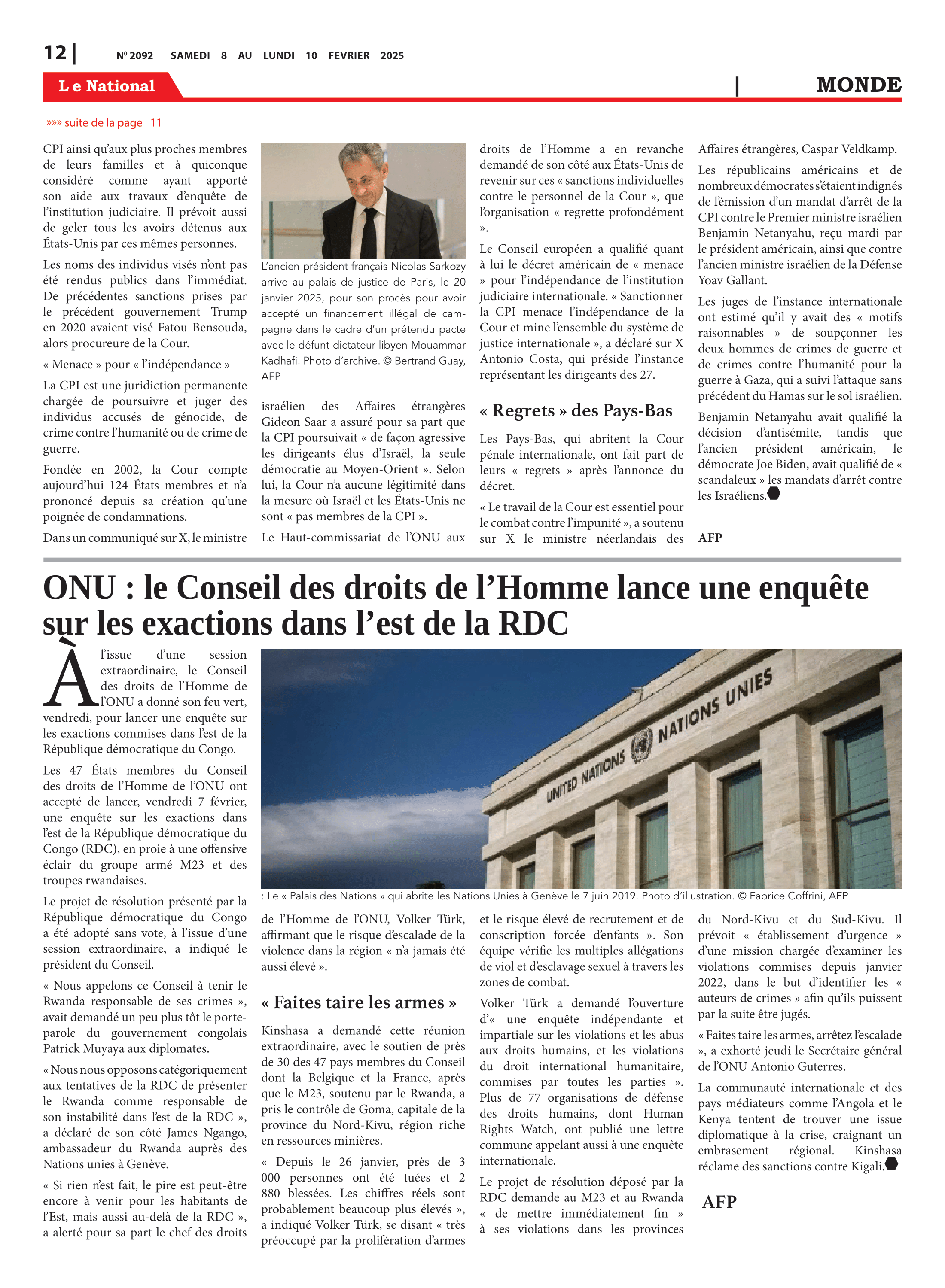 Page 12 de l'édition 2092