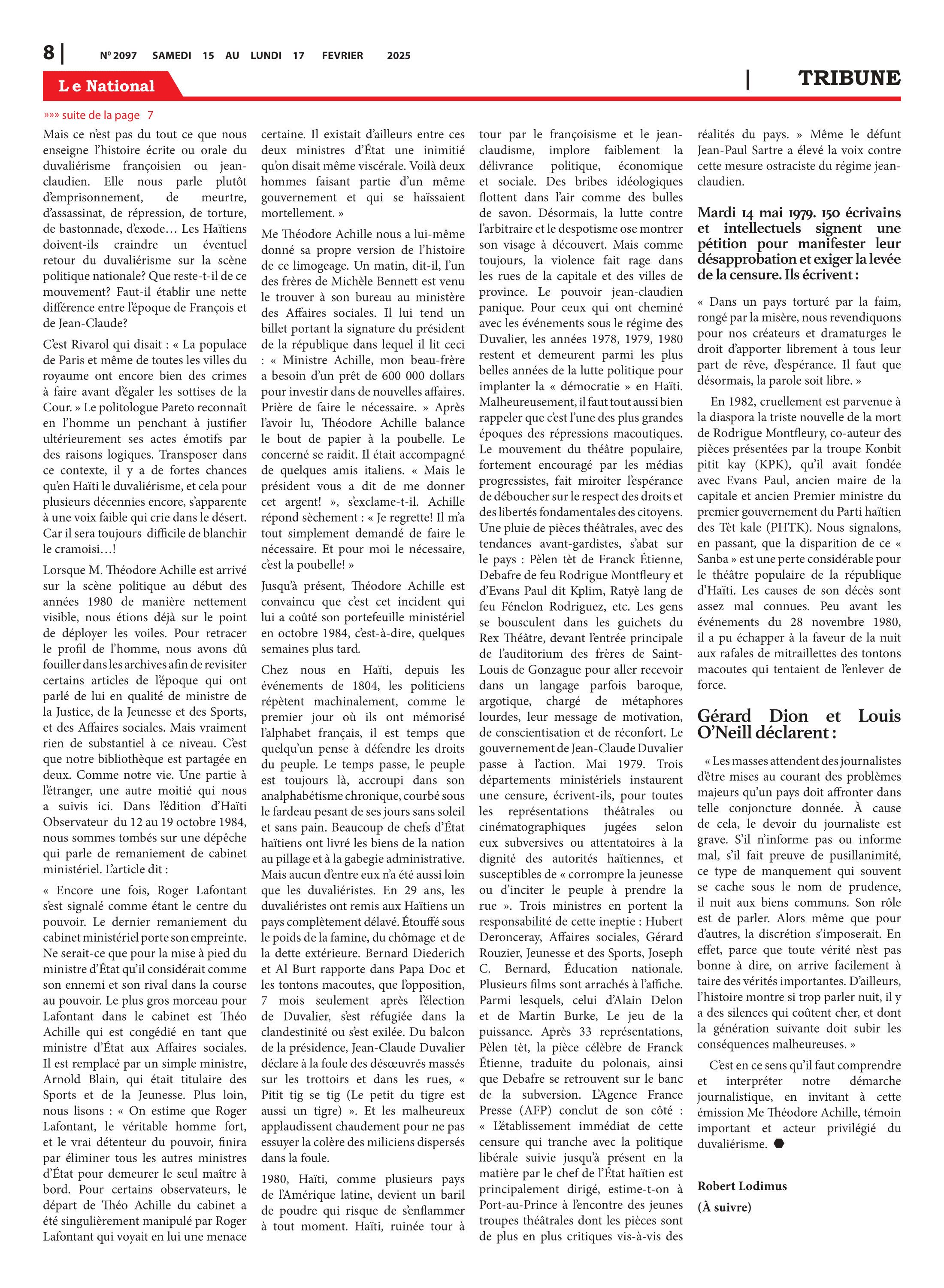 Page 8 de l'édition 2097