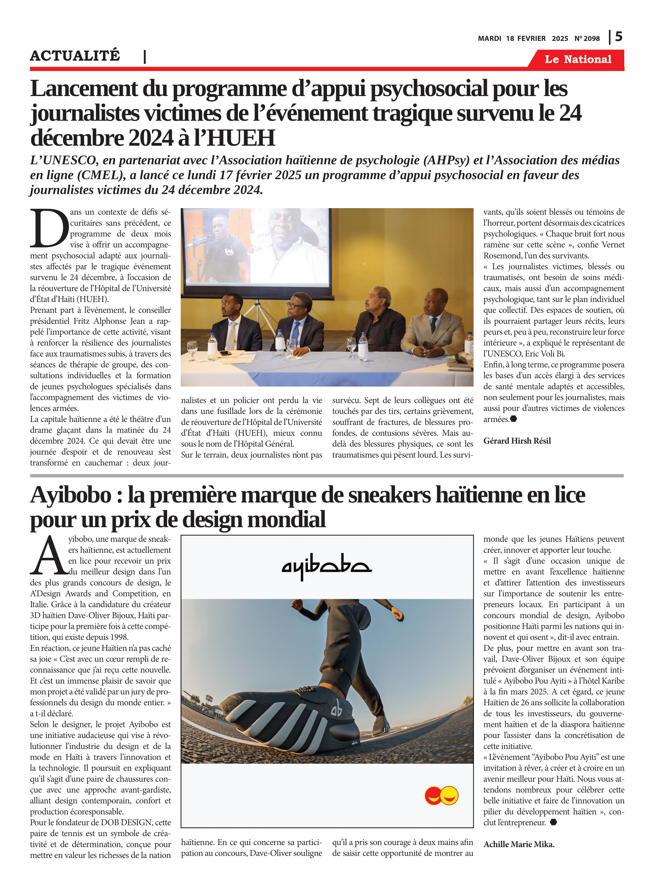 Page 5 de l'édition 2098