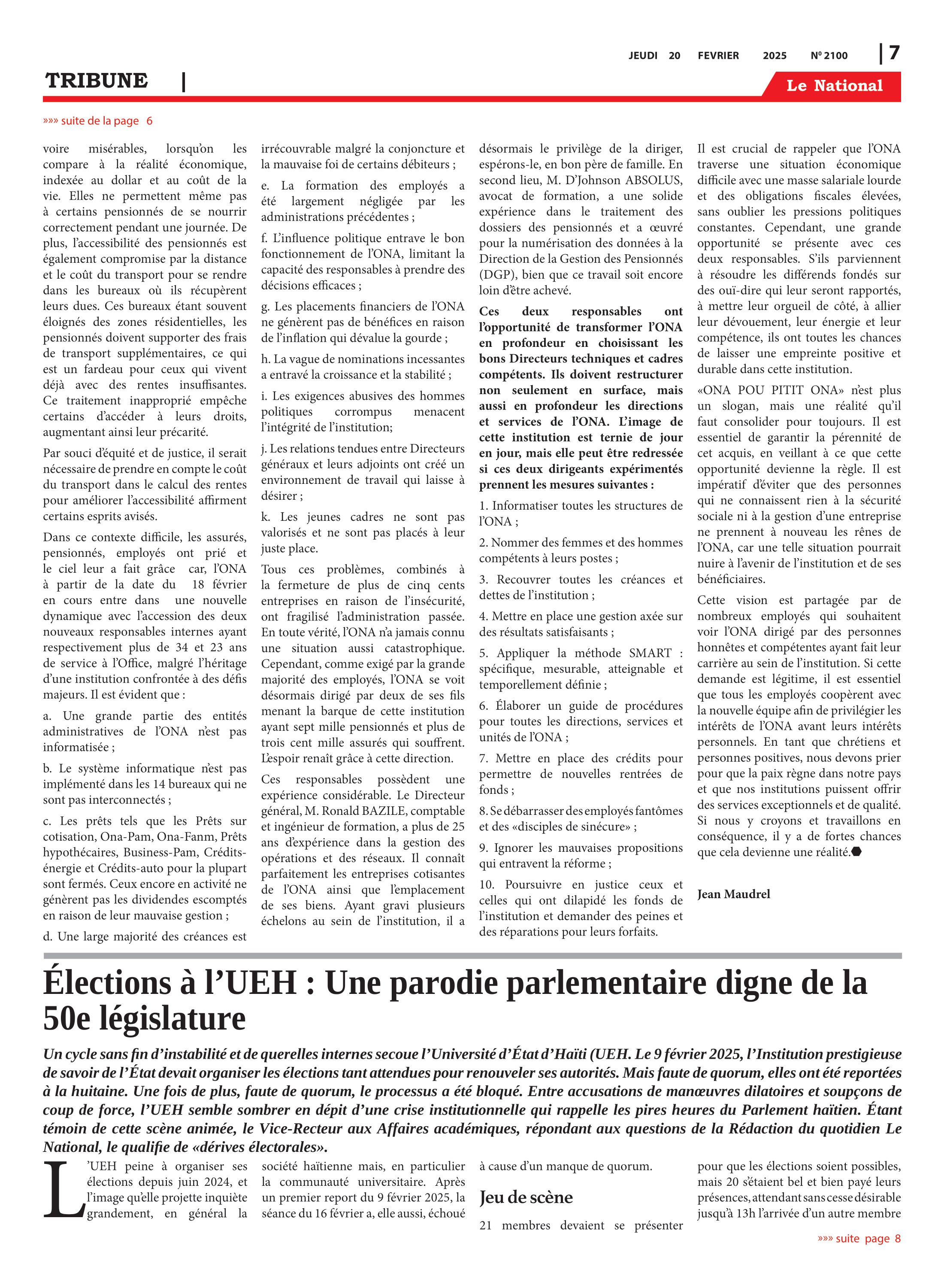 Page 7 de l'édition 2100