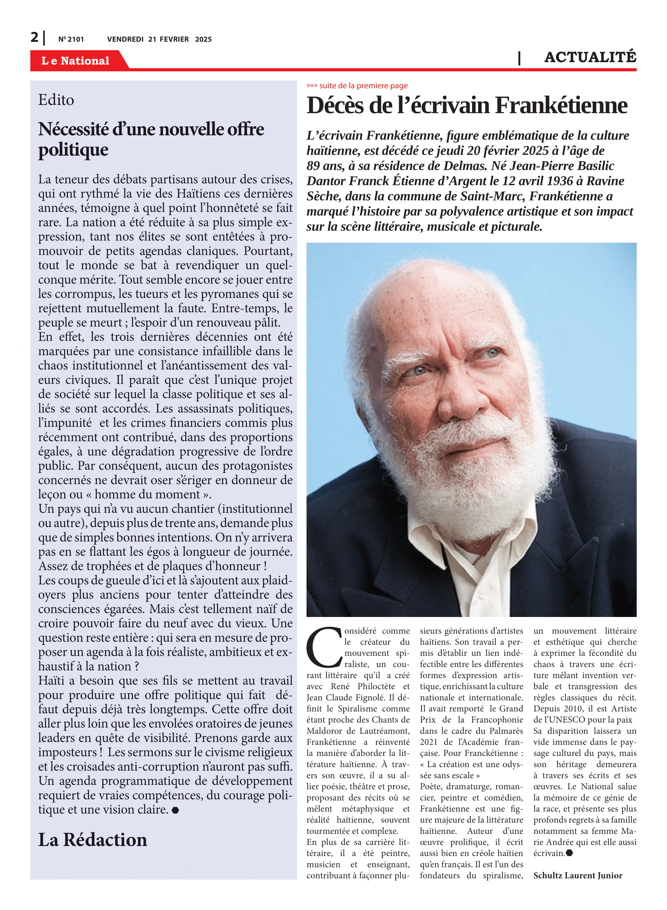 Page 2 de l'édition 2101