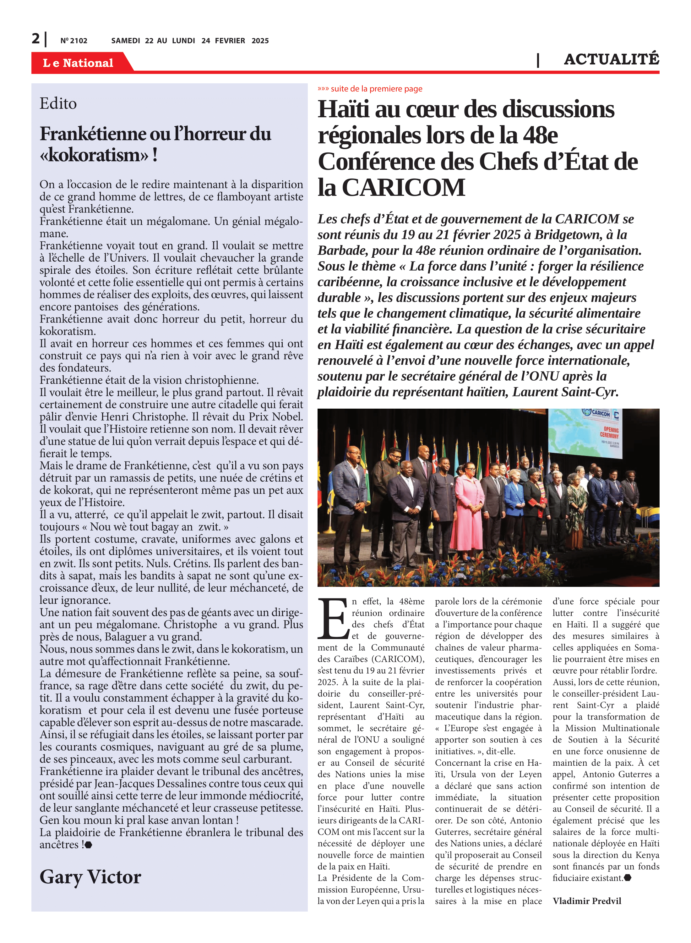 Page 2 de l'édition 2102