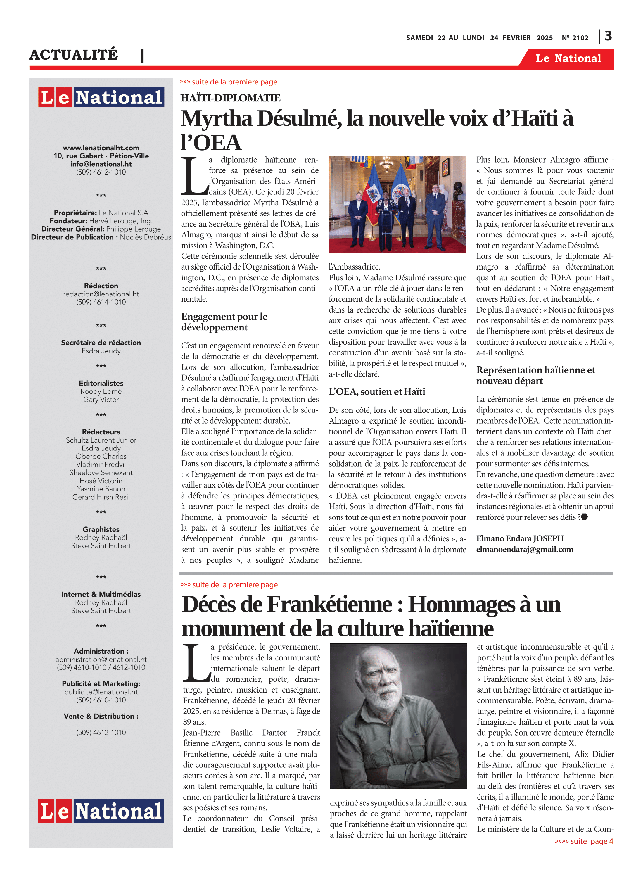 Page 3 de l'édition 2102
