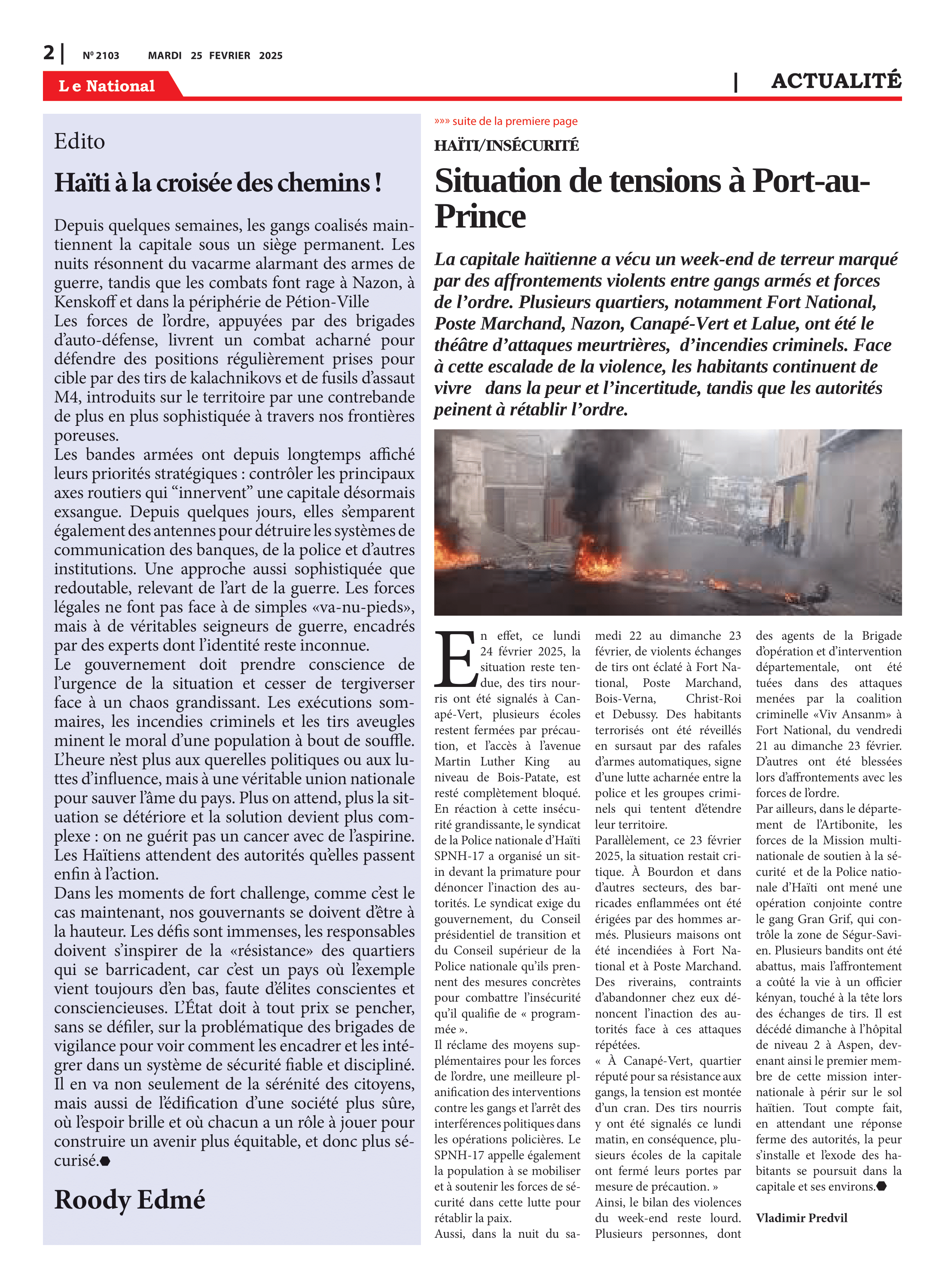 Page 2 de l'édition 2103
