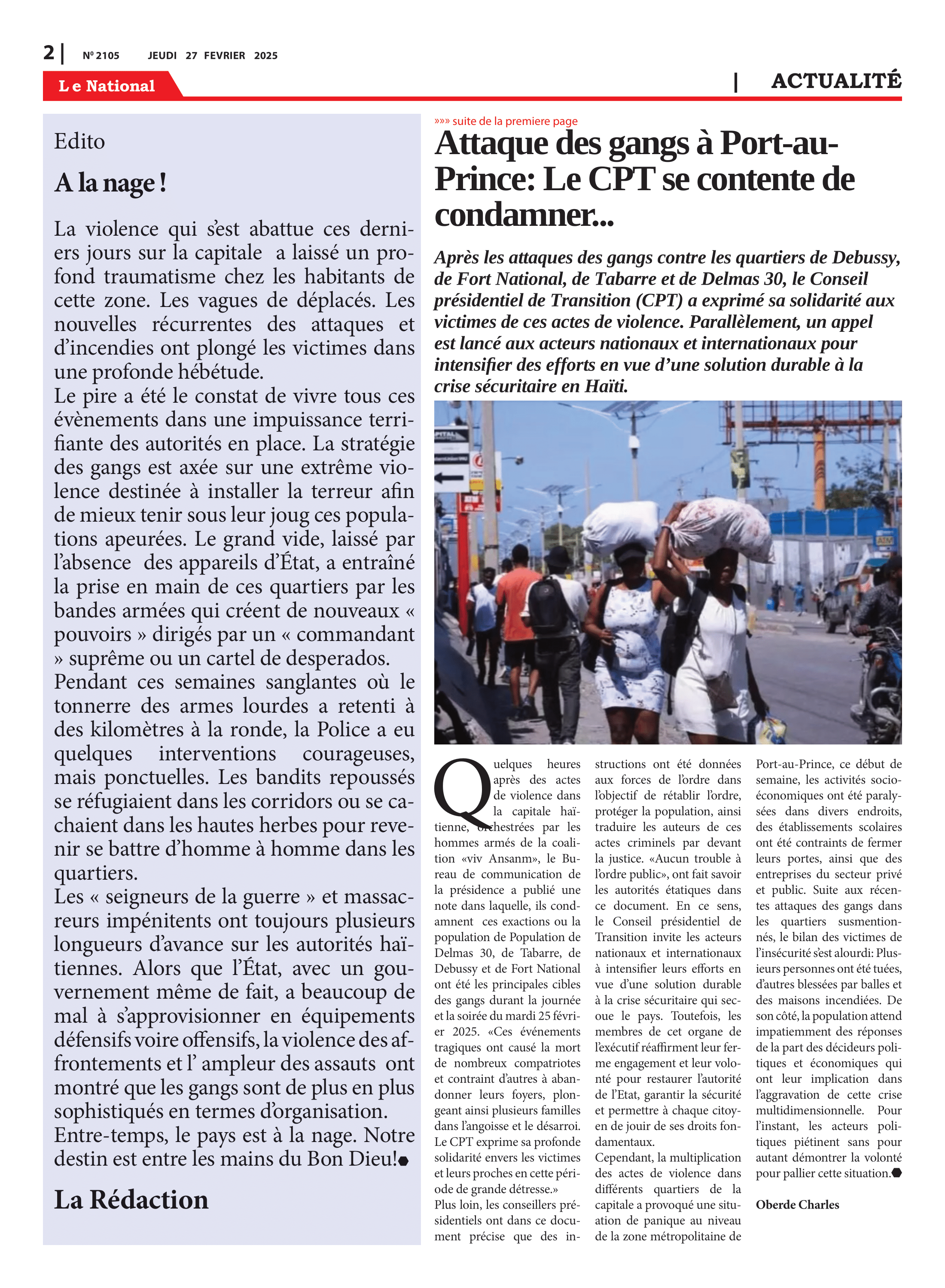 Page 2 de l'édition 2105