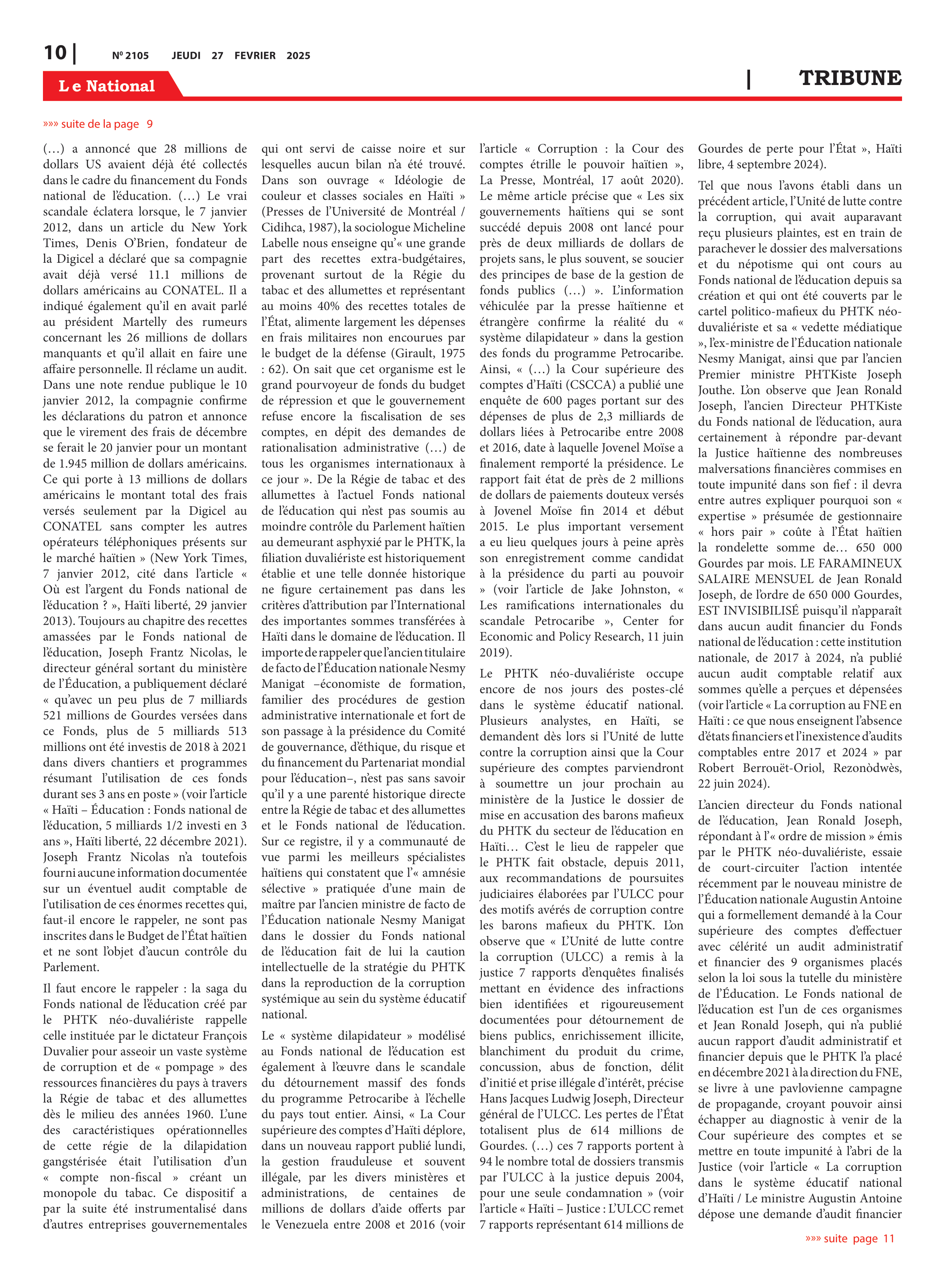 Page 10 de l'édition 2105
