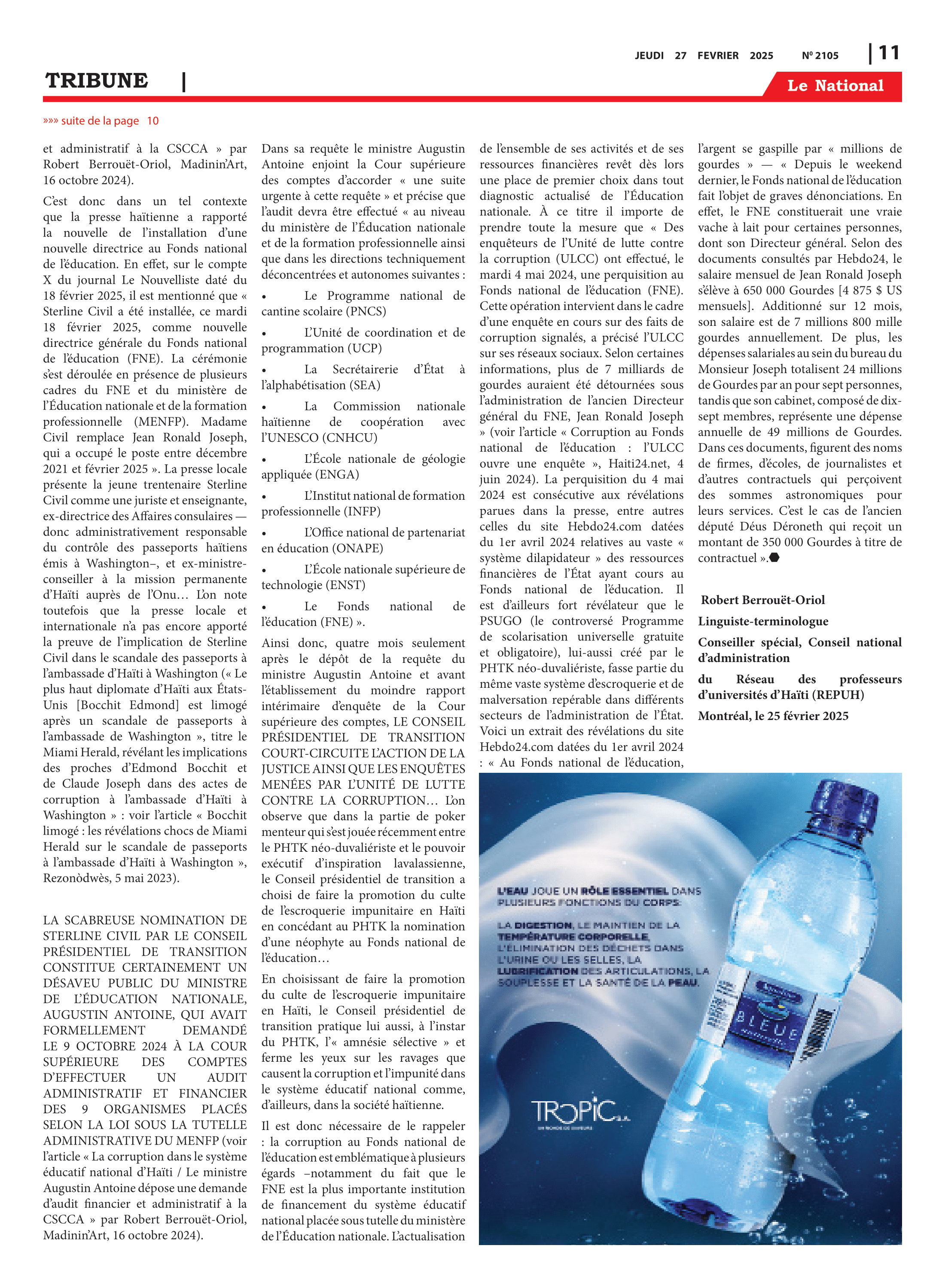 Page 11 de l'édition 2105
