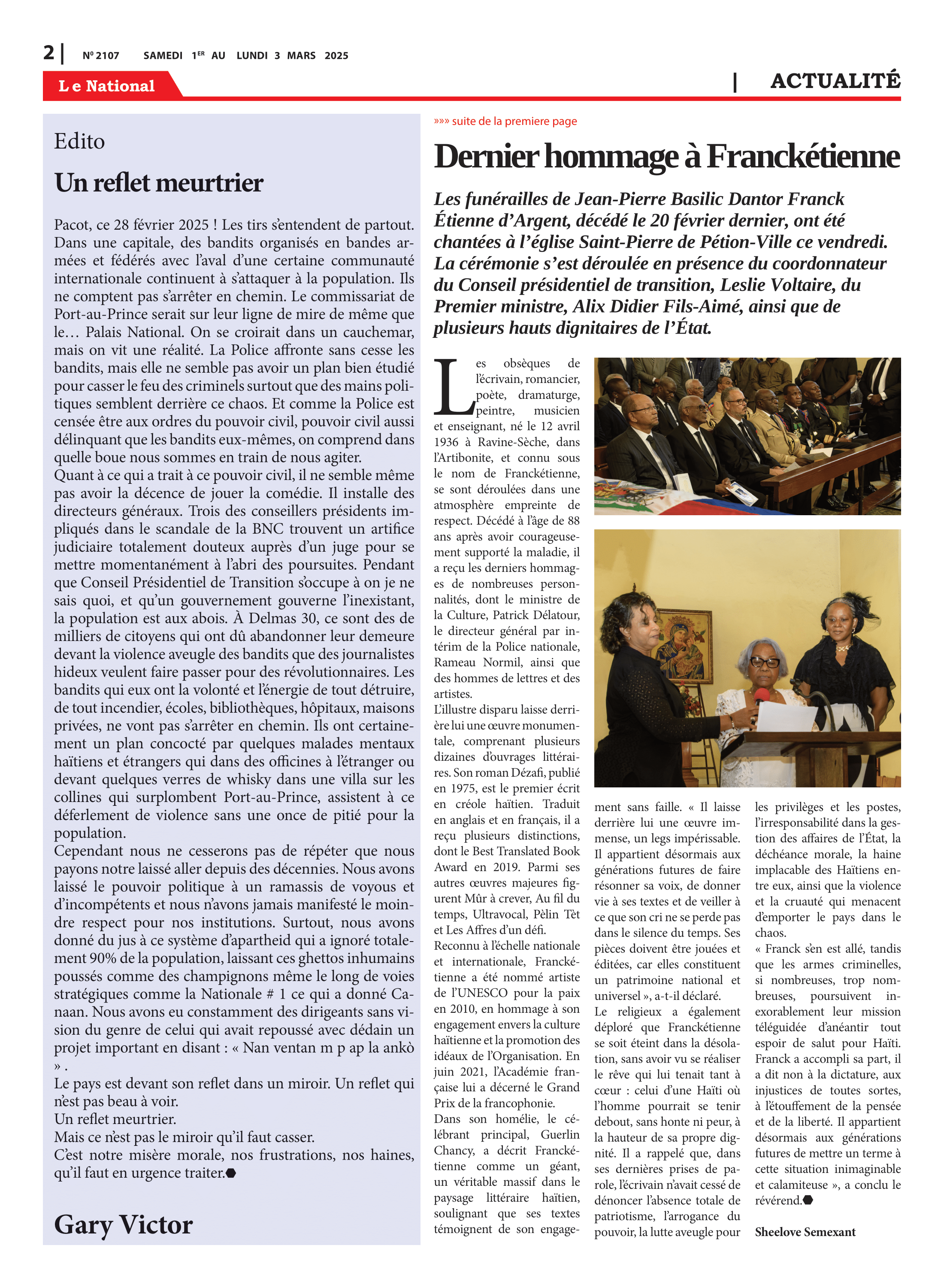 Page 2 de l'édition 2107