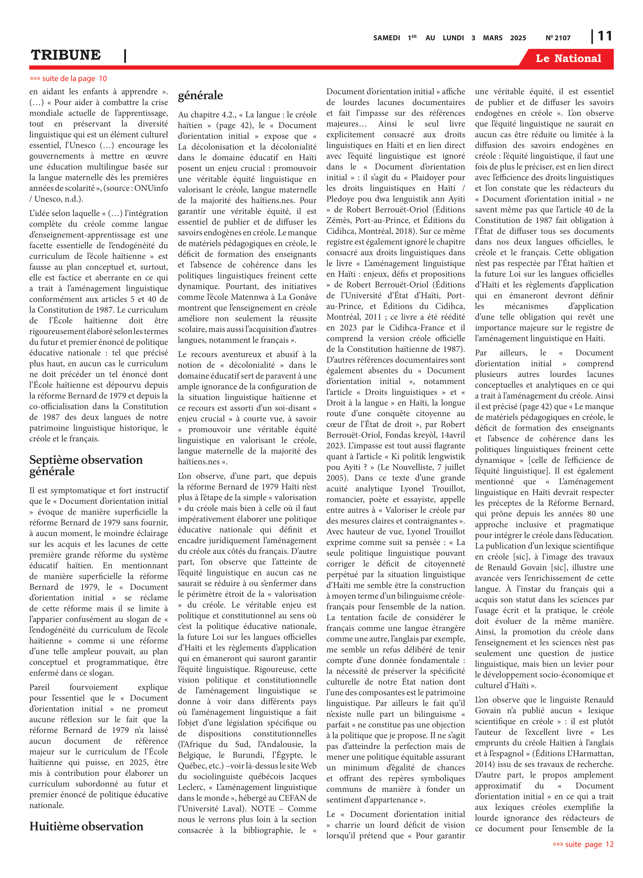 Page 11 de l'édition 2107