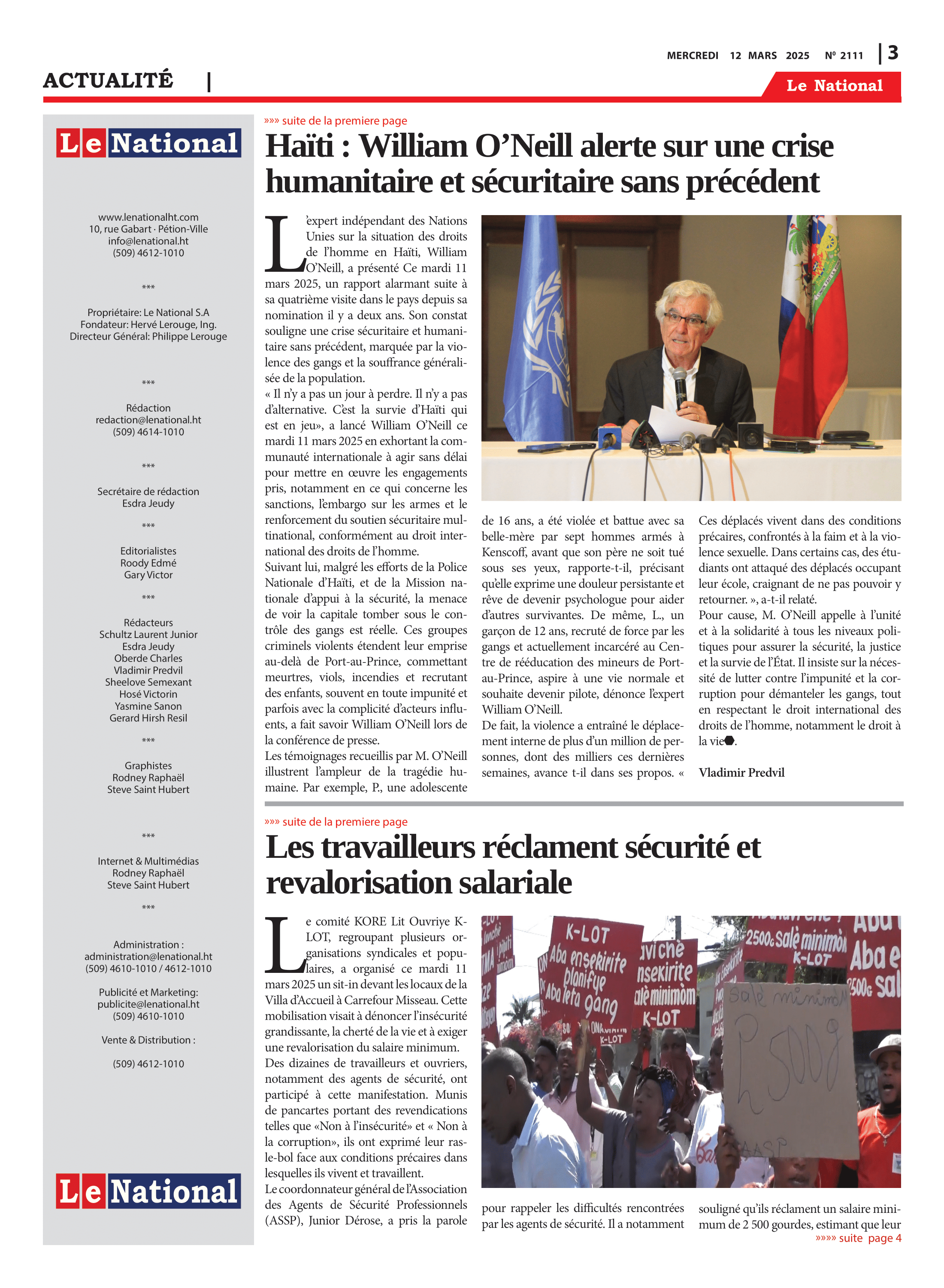 Page 3 de l'édition 2111