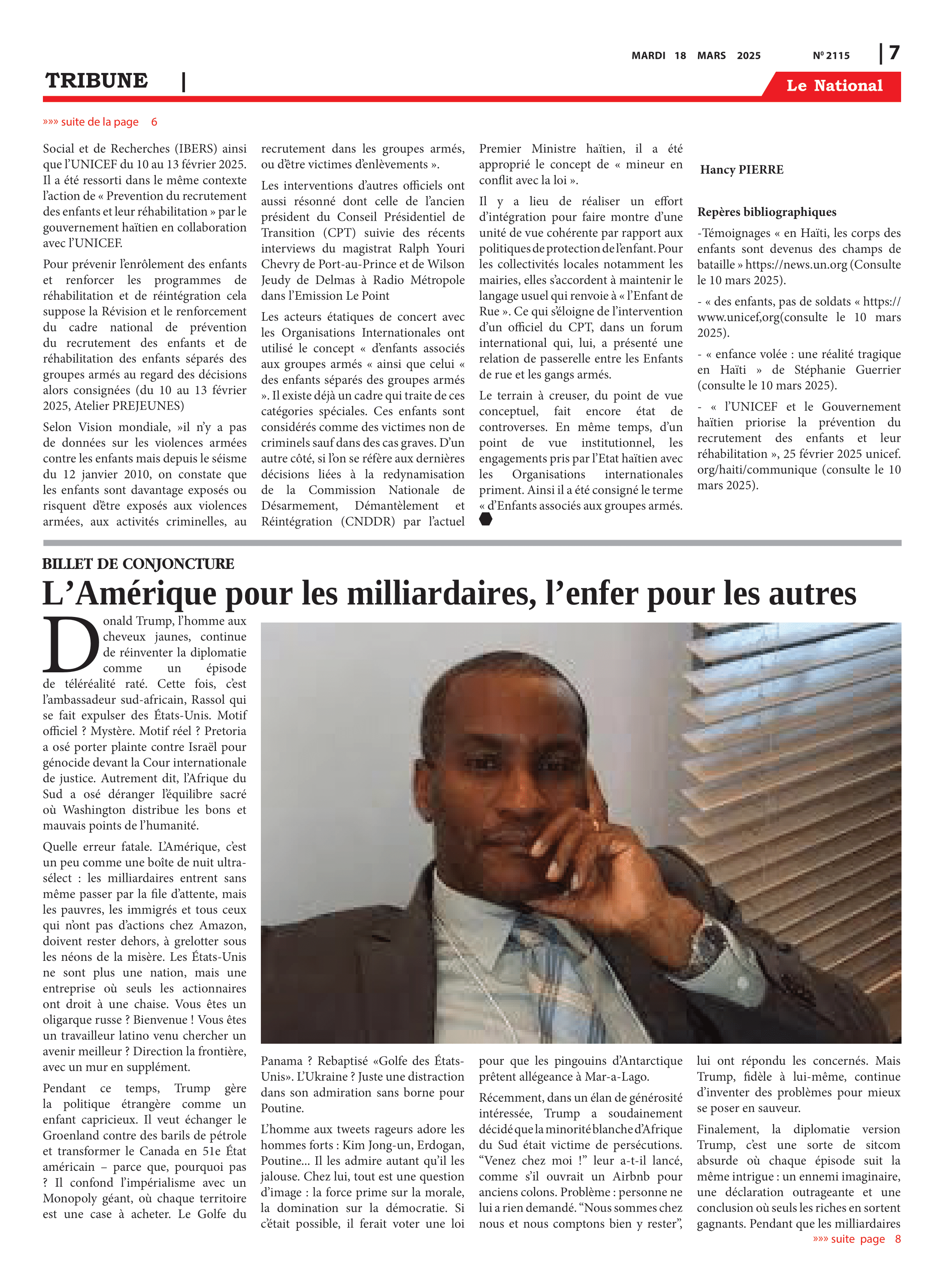 Page 7 de l'édition 2115