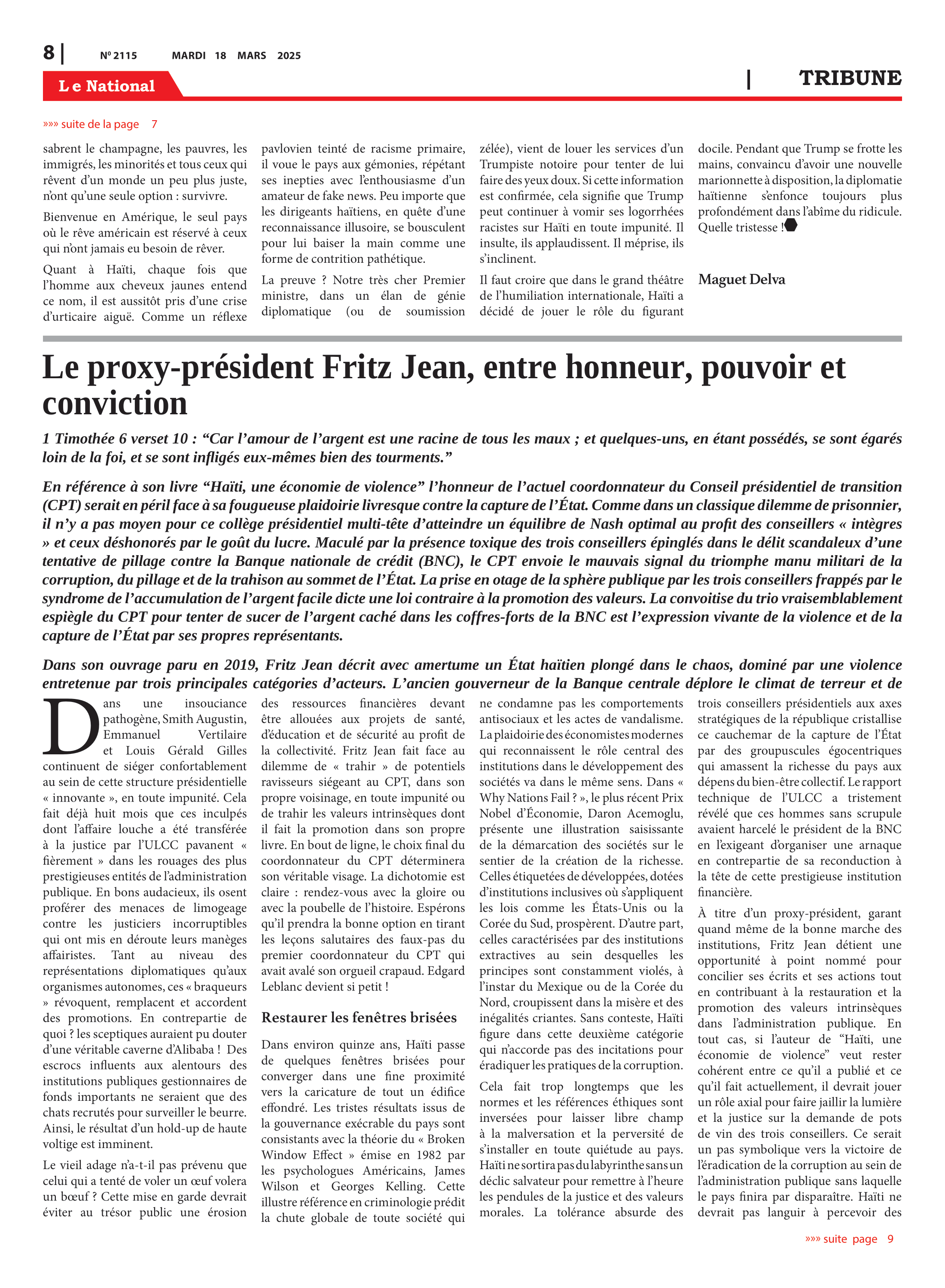 Page 8 de l'édition 2115