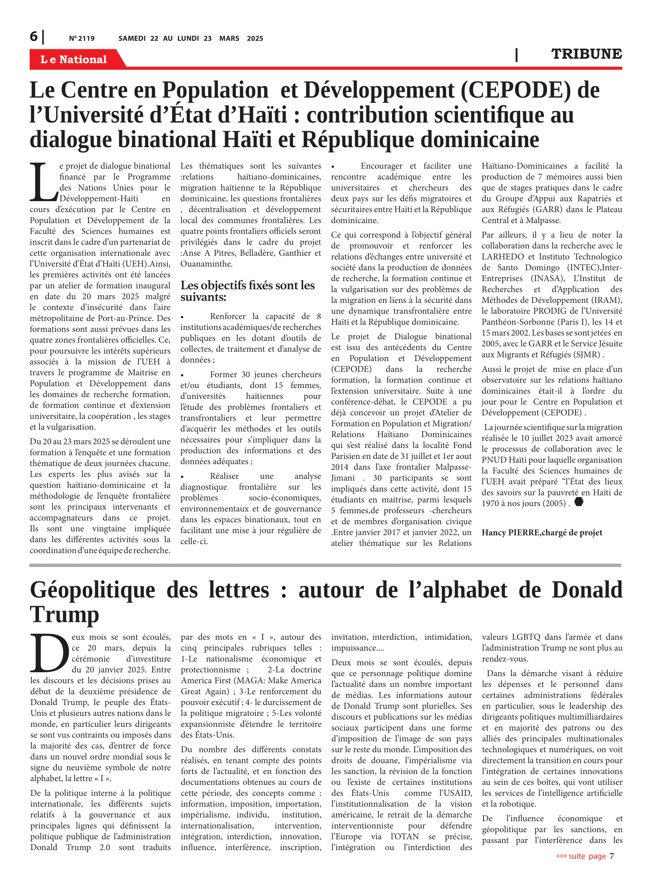 Page 6 de l'édition 2119