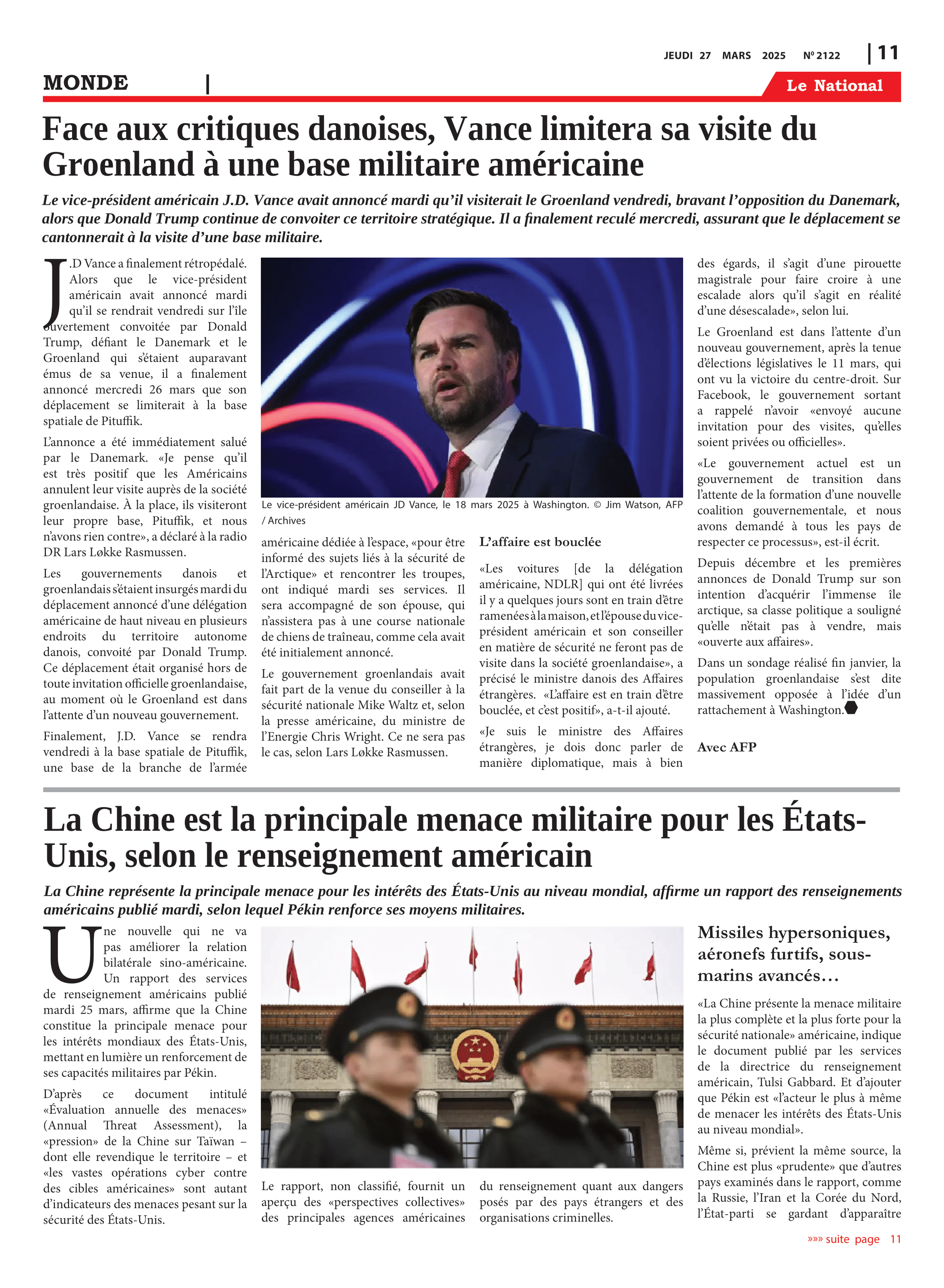 Page 11 de l'édition 2122