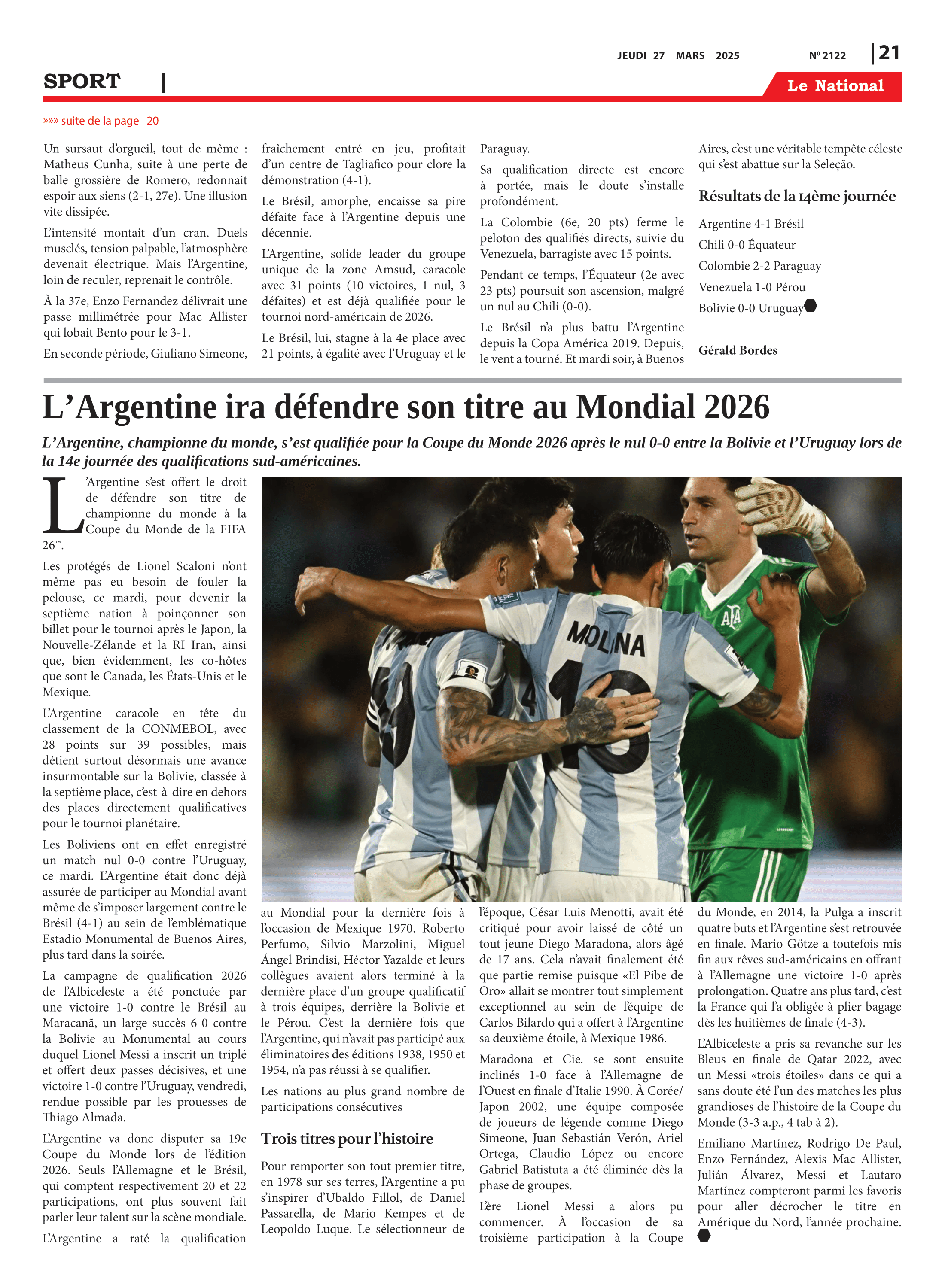 Page 21 de l'édition 2122