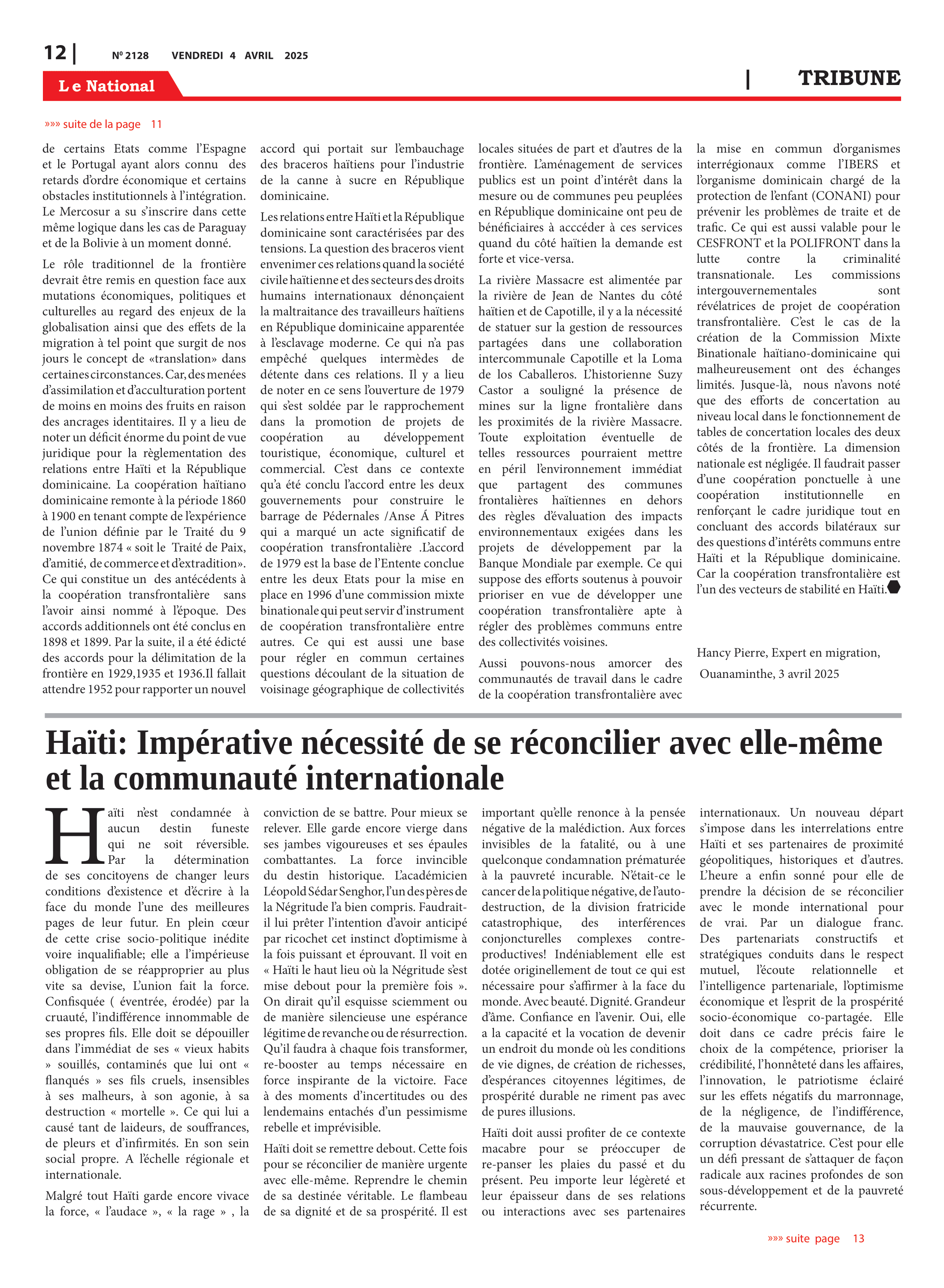 Page 12 de l'édition 2128
