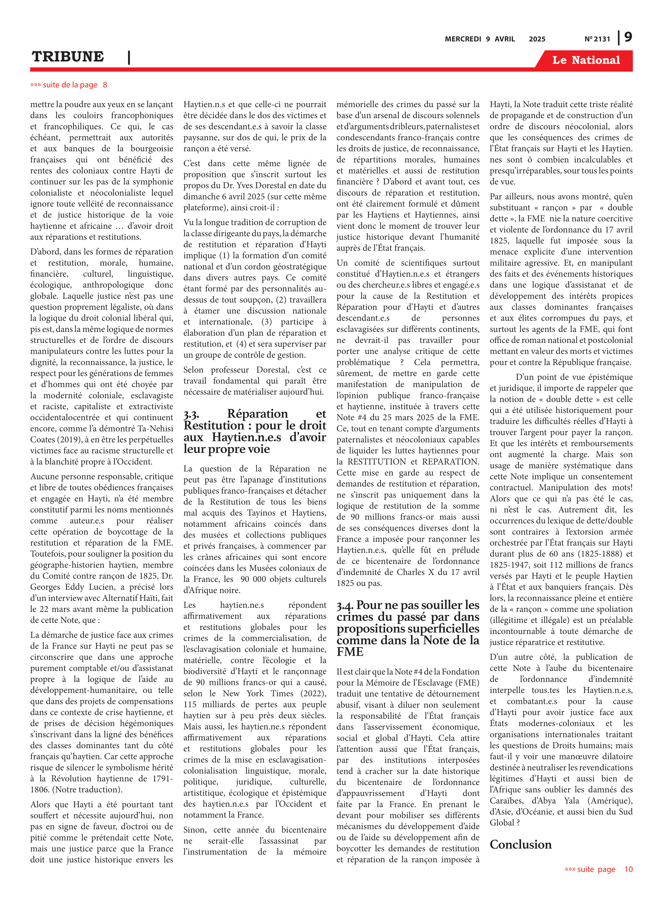 Page 9 de l'édition 2131