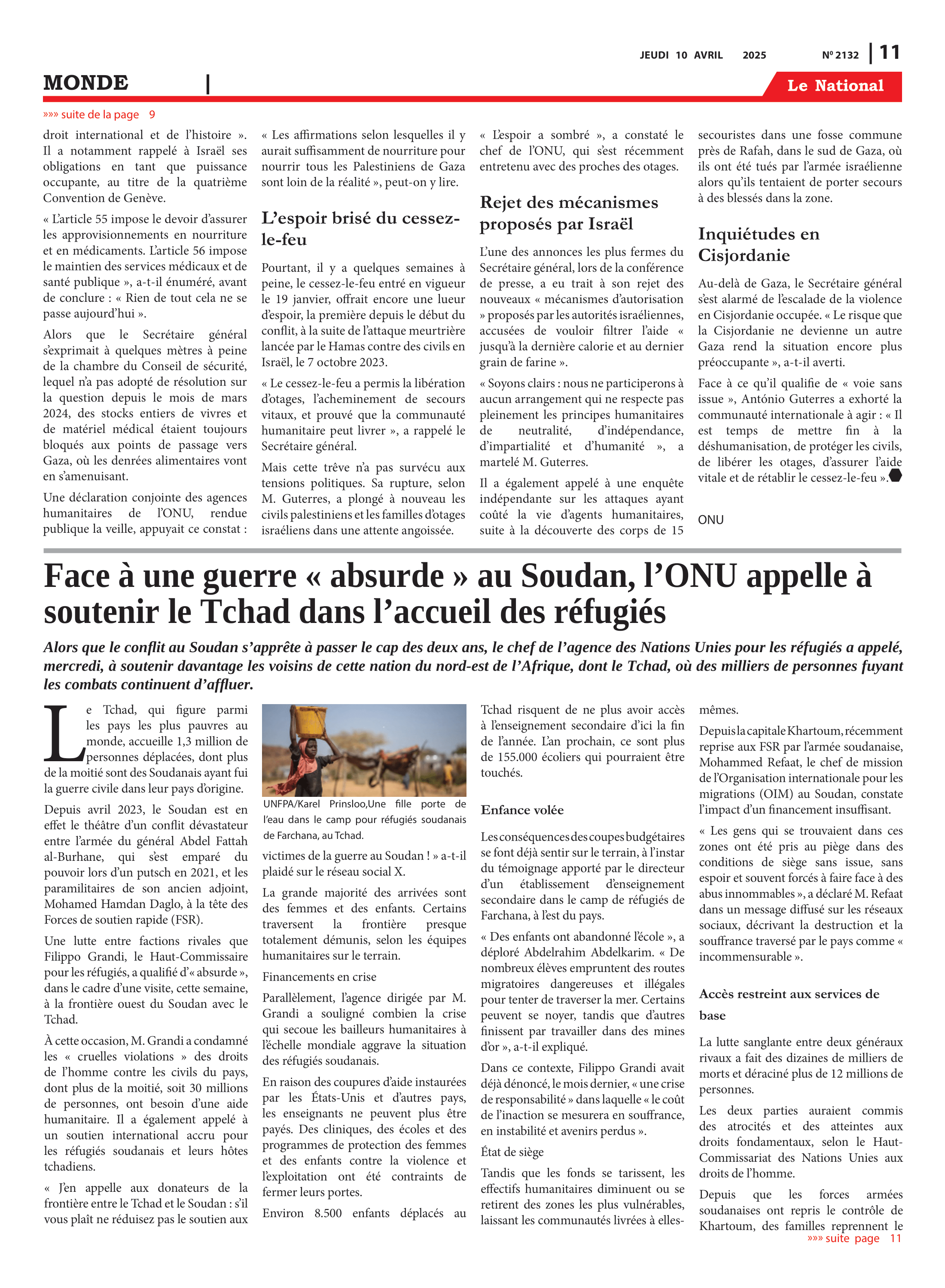 Page 11 de l'édition 2132