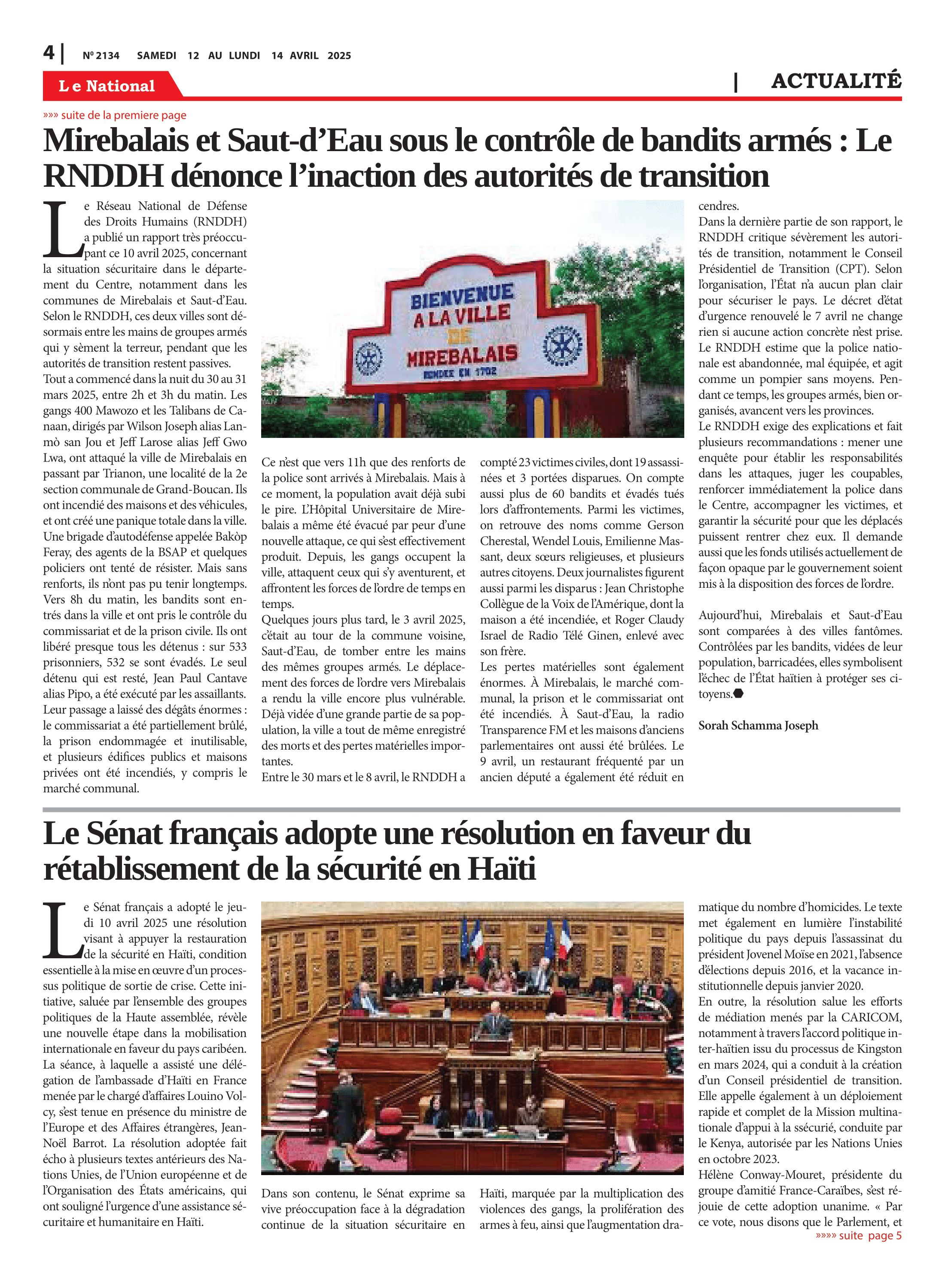 Page 4 de l'édition 2134