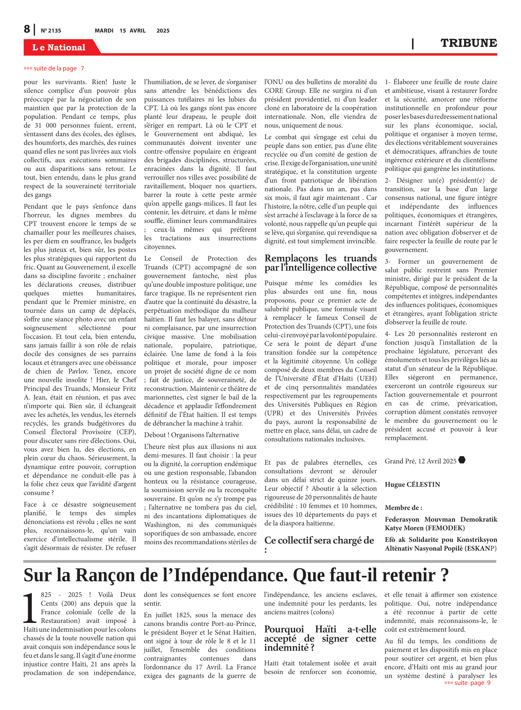 Page 8 de l'édition 2135
