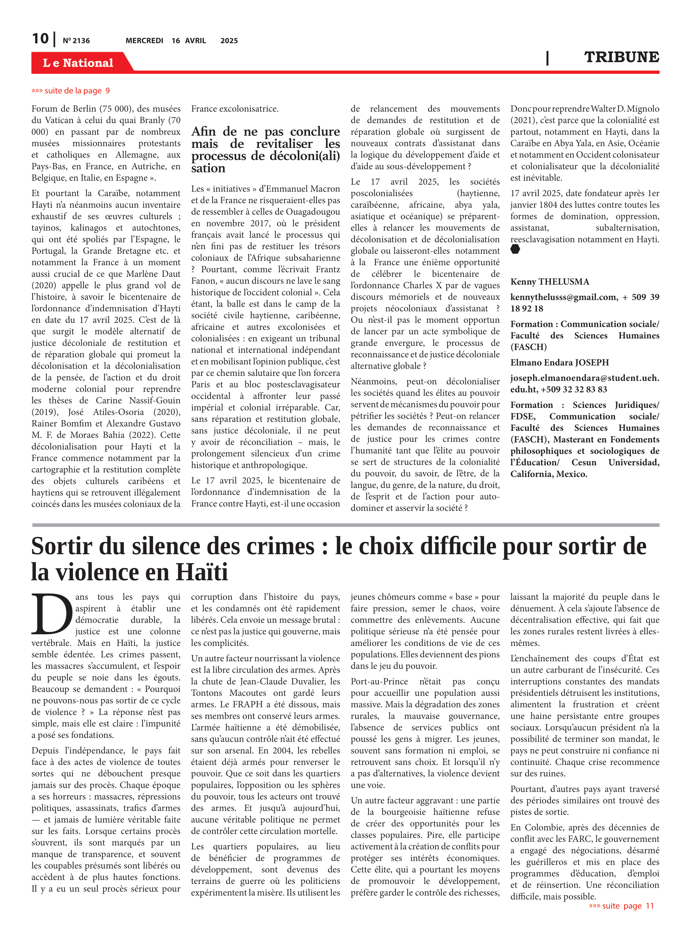 Page 10 de l'édition 2136