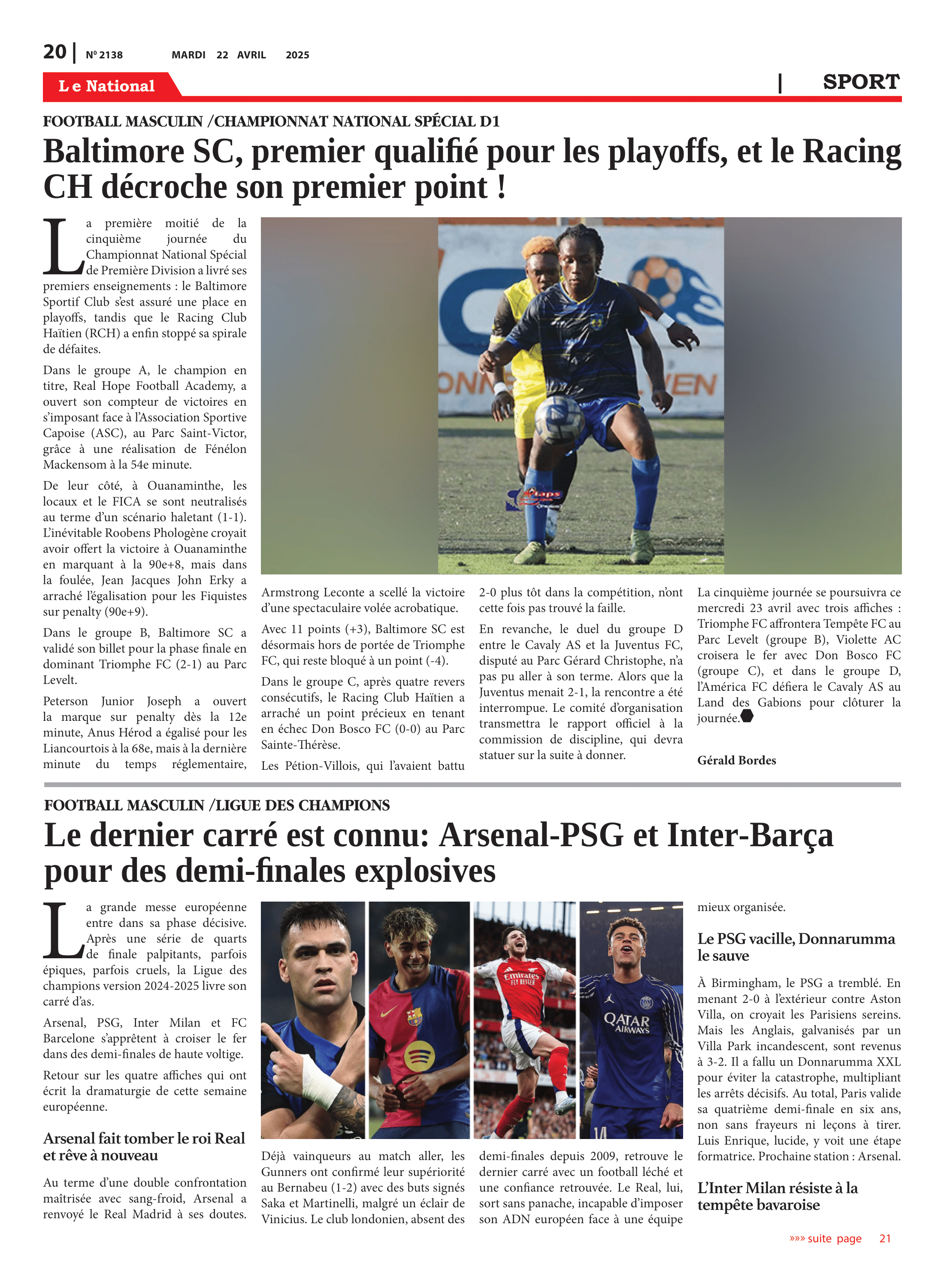 Page 20 de l'édition 2138
