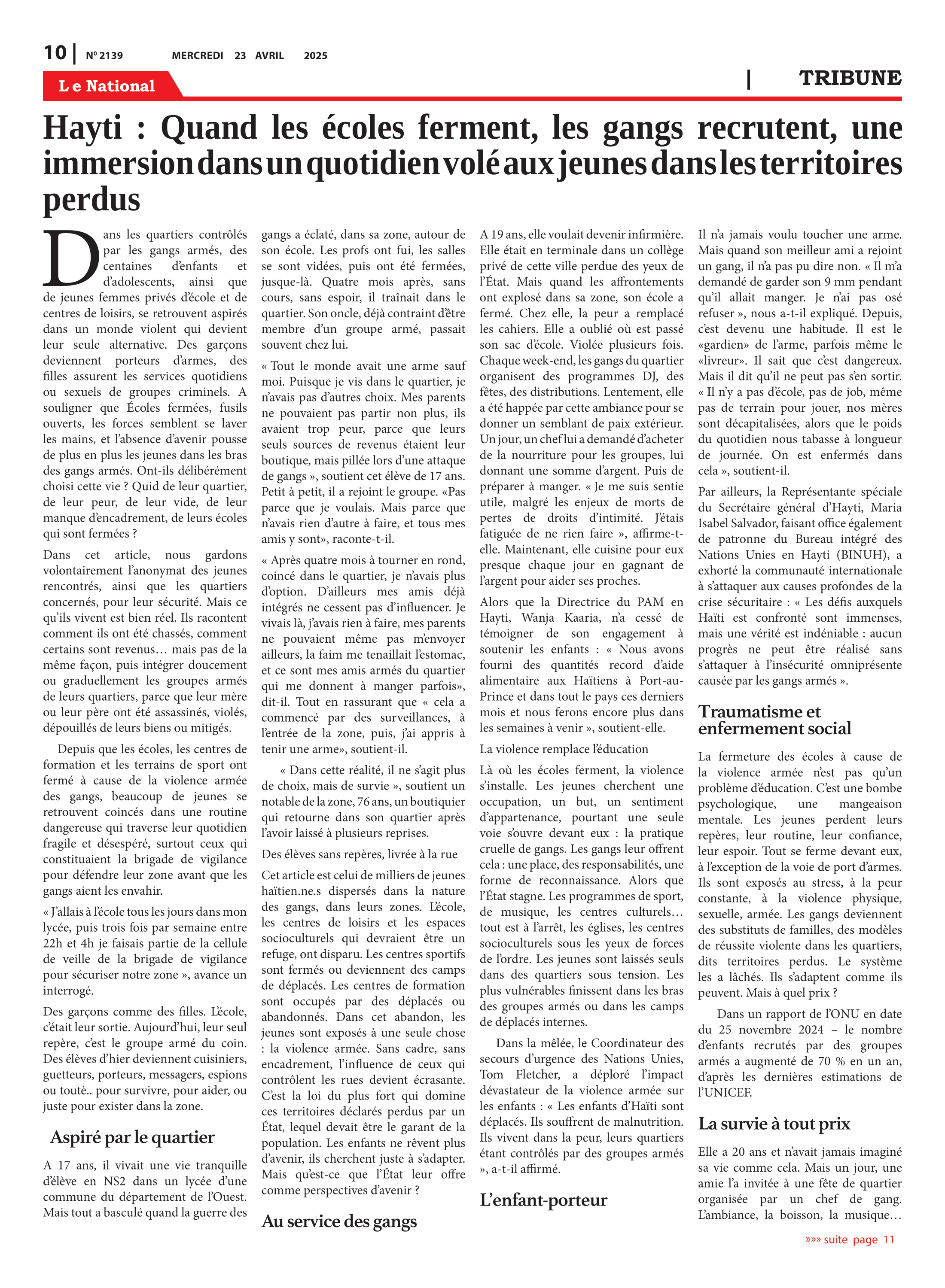 Page 10 de l'édition 2139