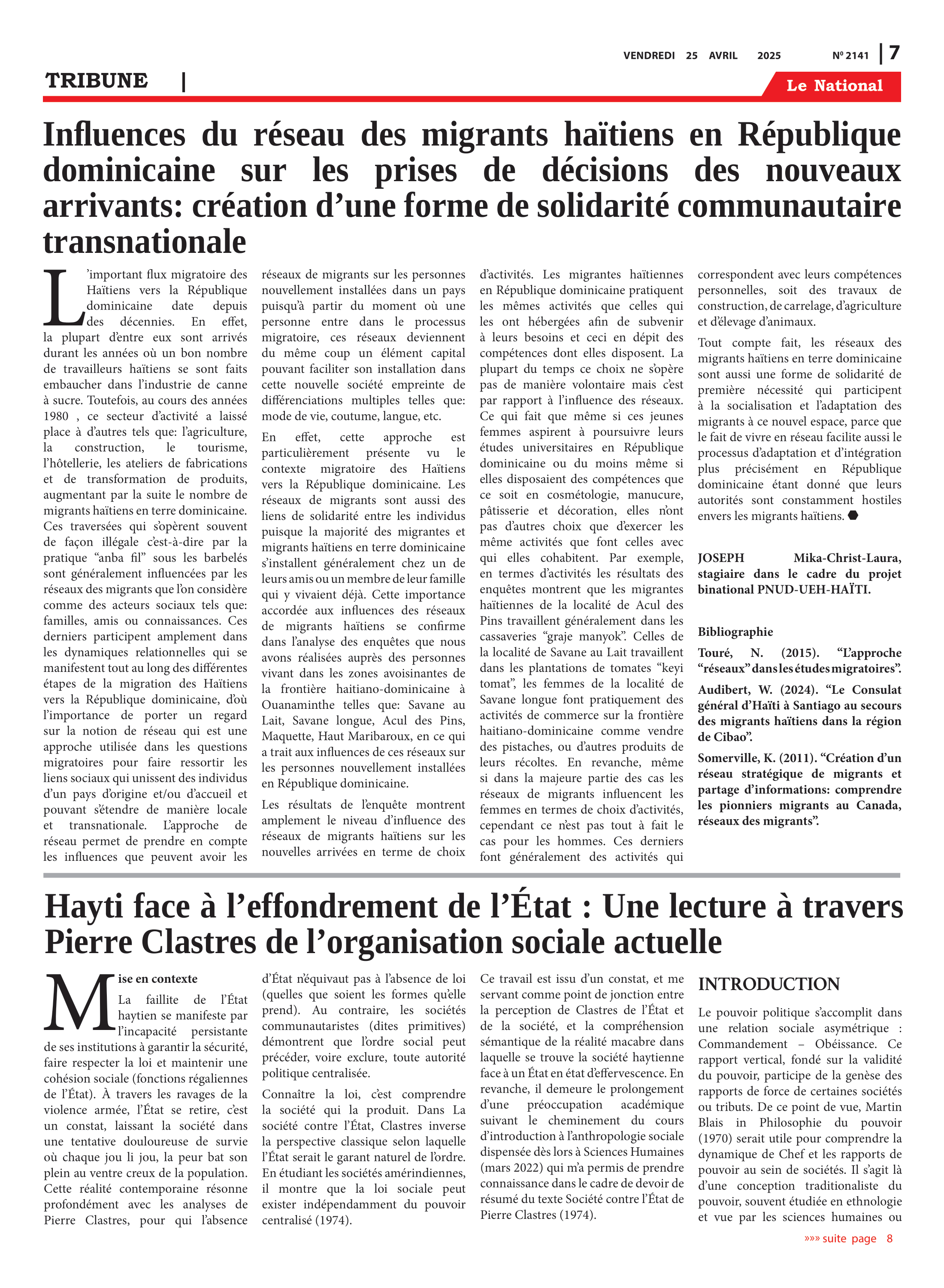 Page 7 de l'édition 2141
