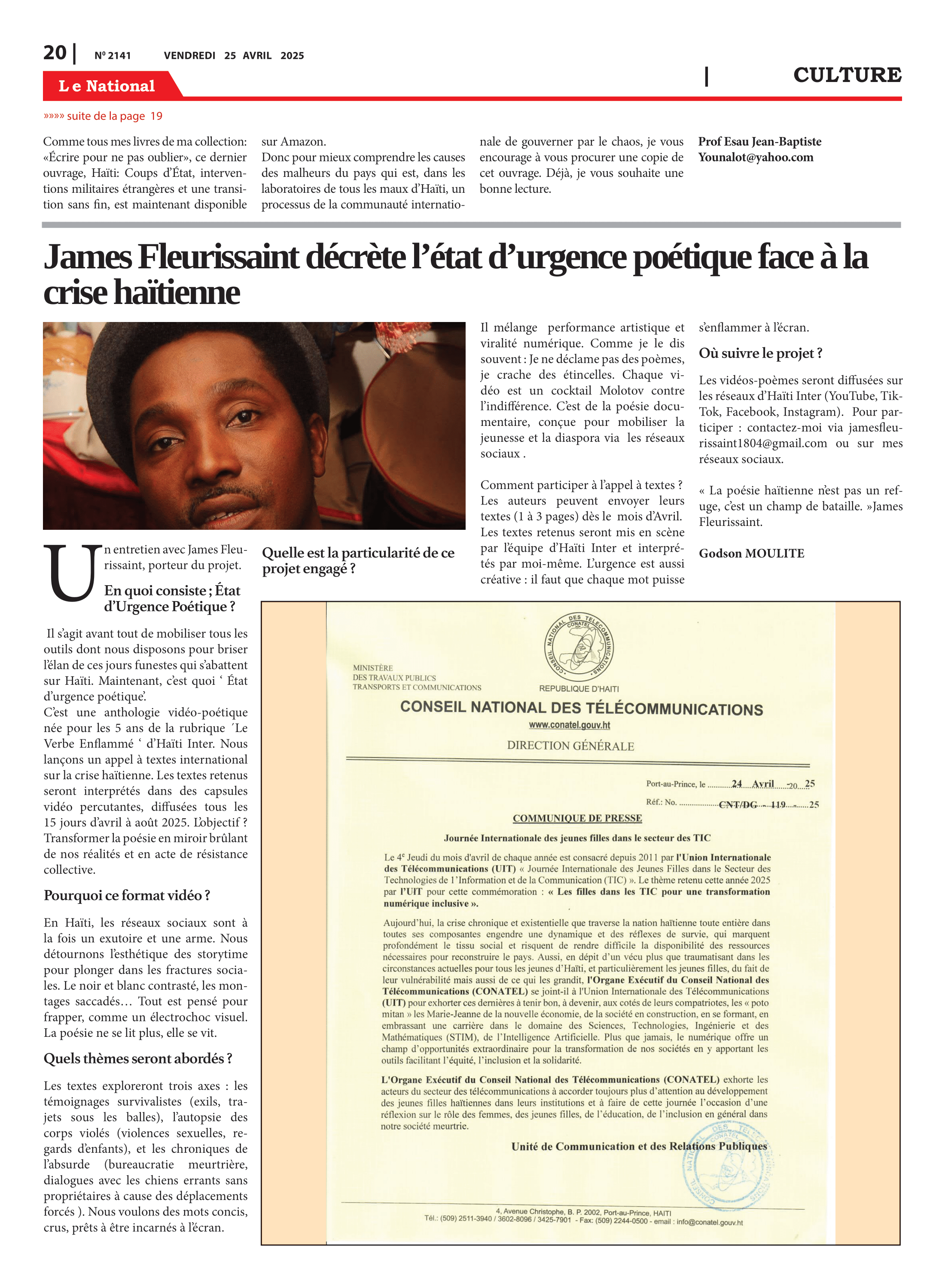 Page 20 de l'édition 2141