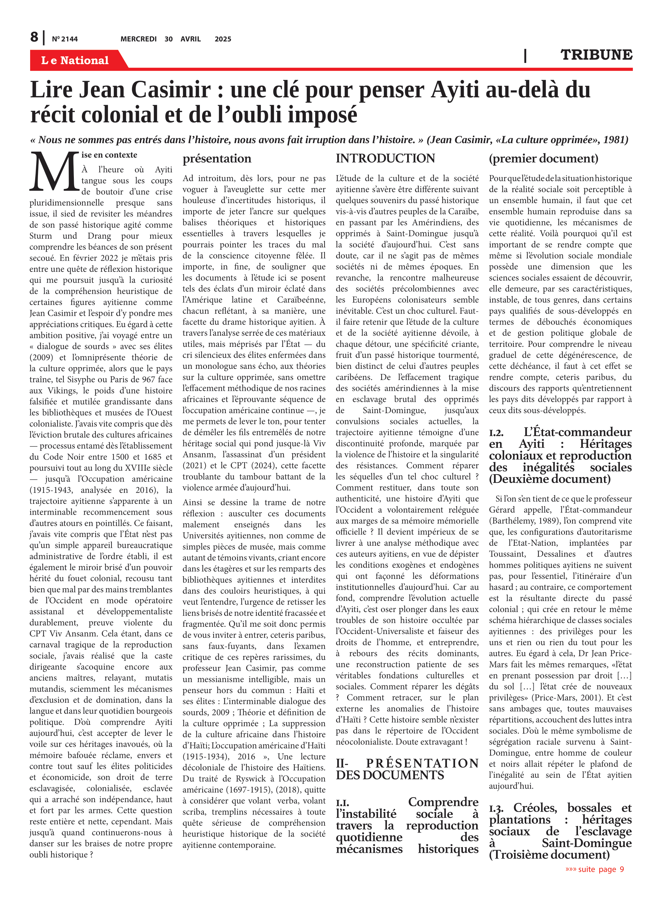 Page 8 de l'édition 2144