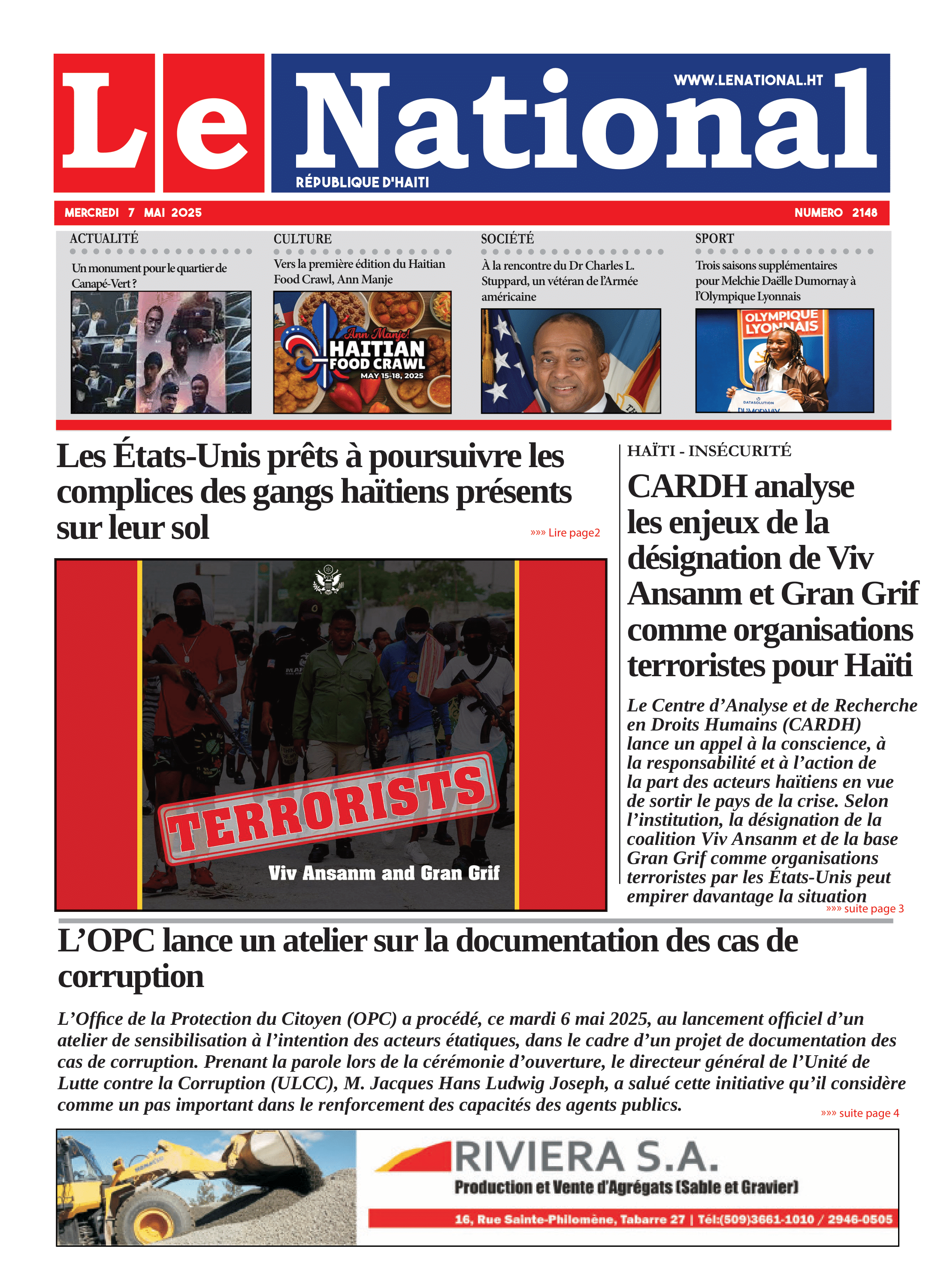 Page 1 de l'édition 2148