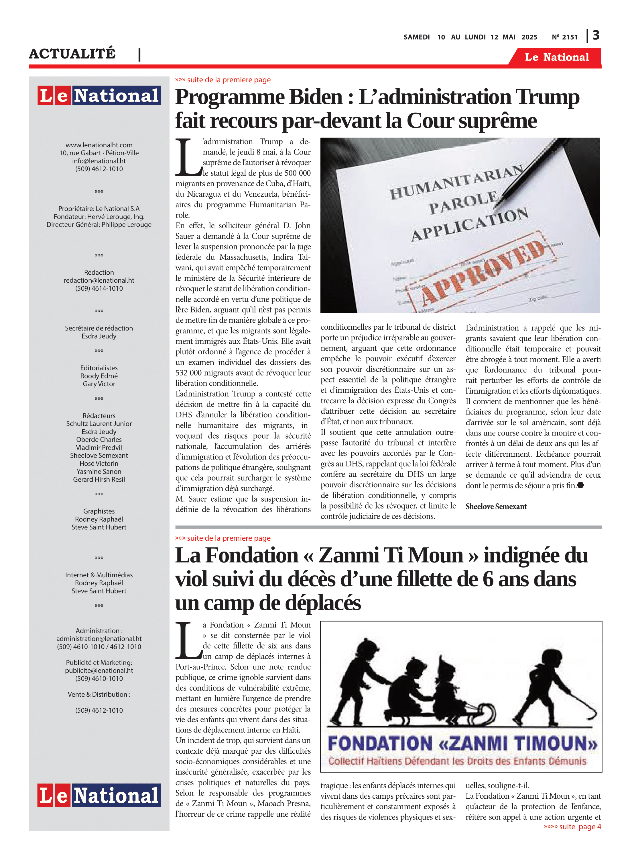 Page 3 de l'édition 2151