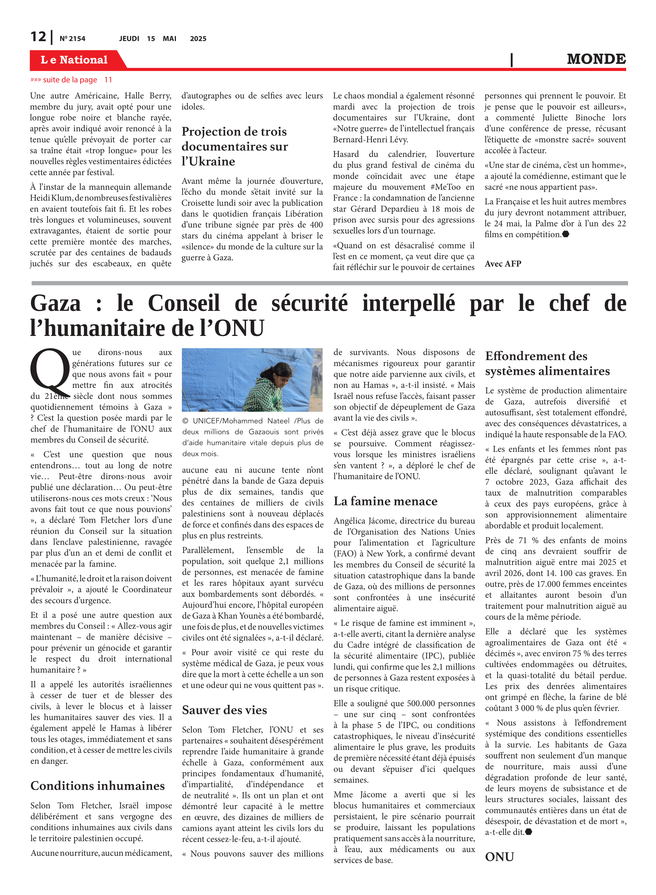 Page 12 de l'édition 2154