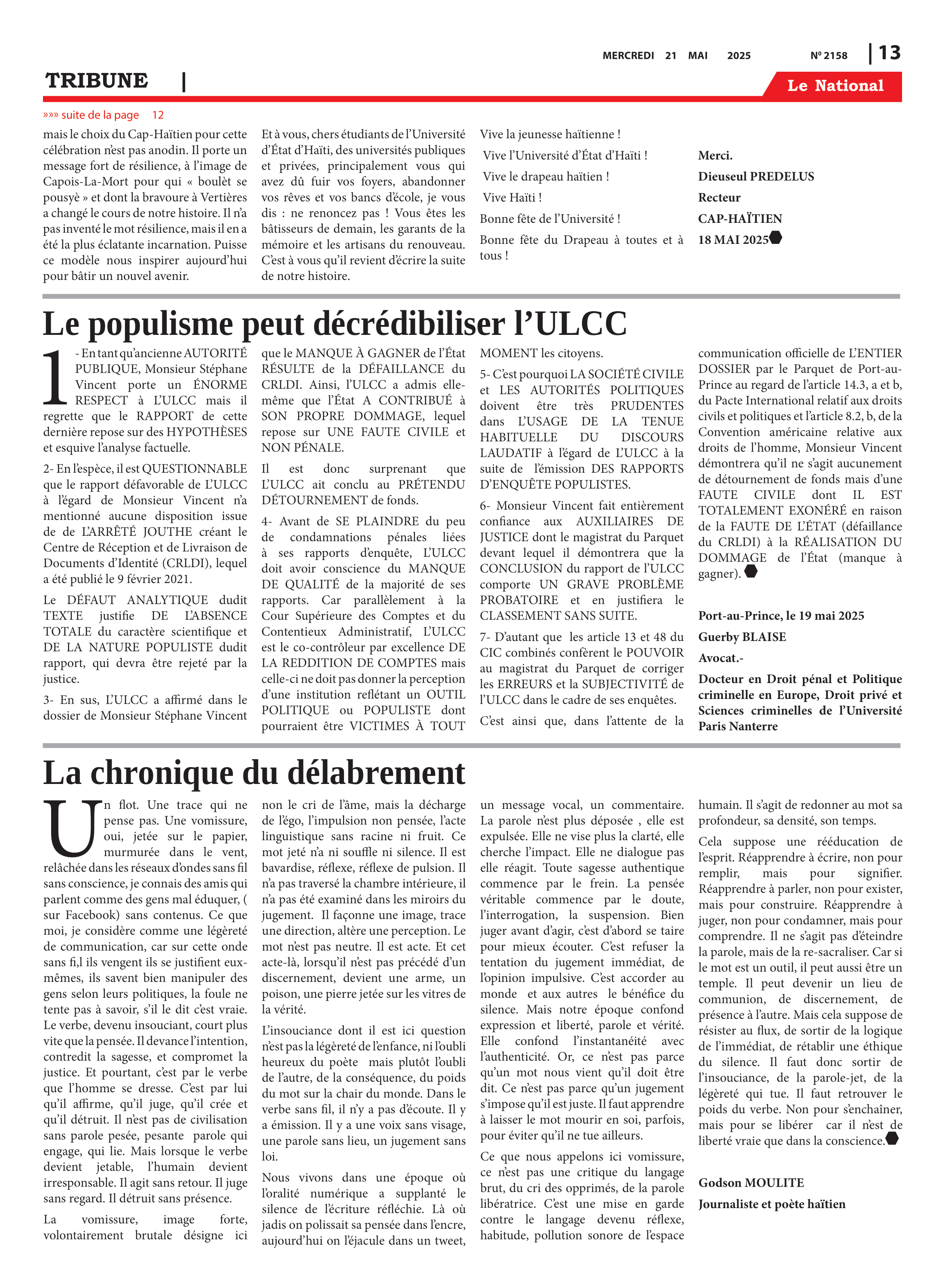 Page 13 de l'édition 2158