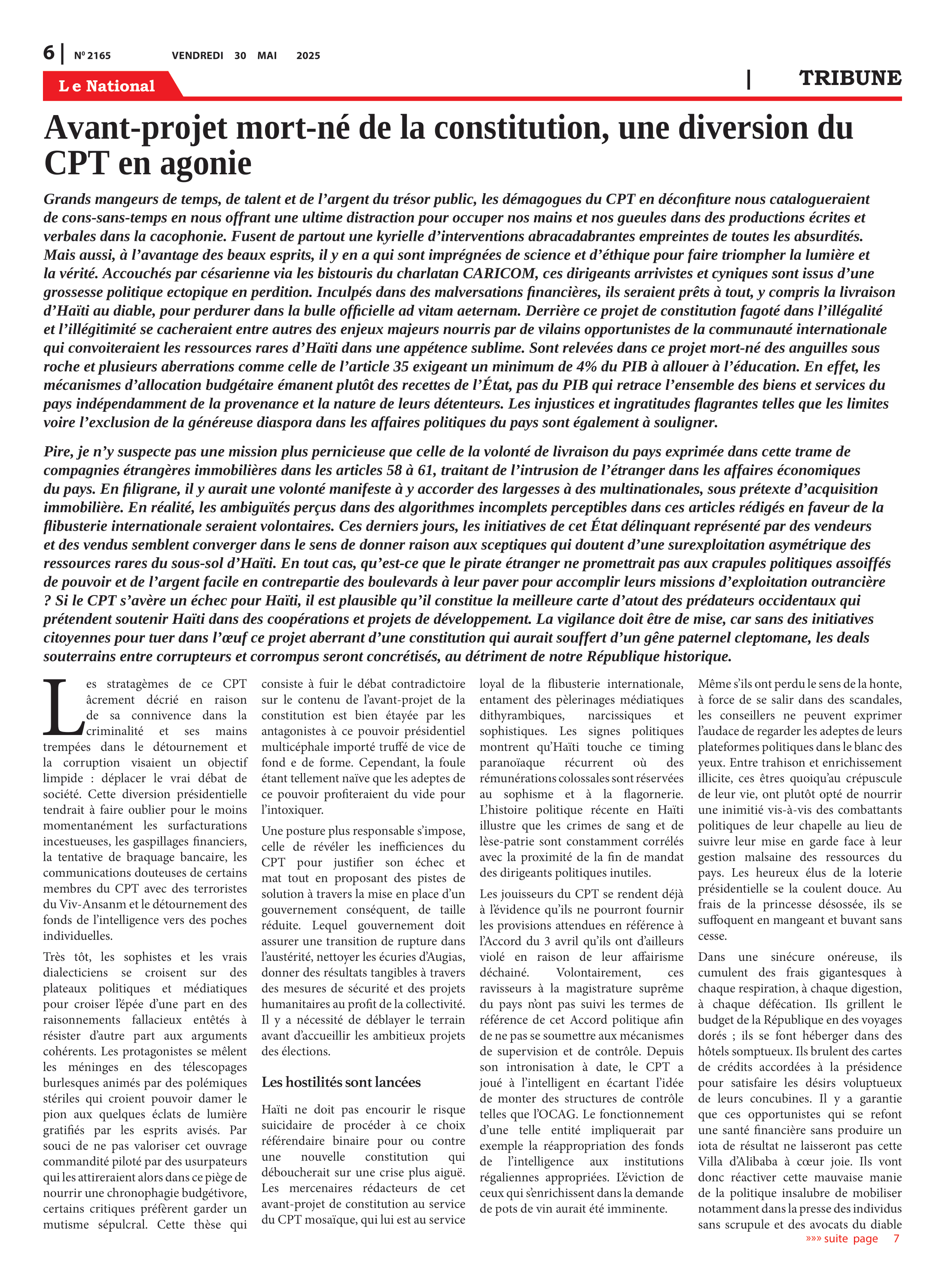 Page 6 de l'édition 2165