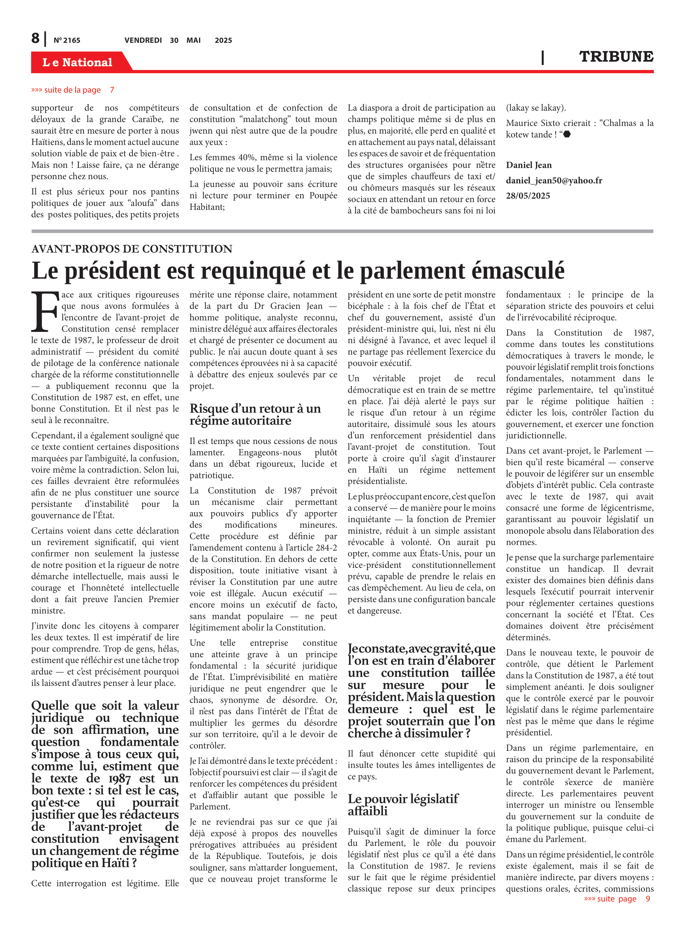 Page 8 de l'édition 2165