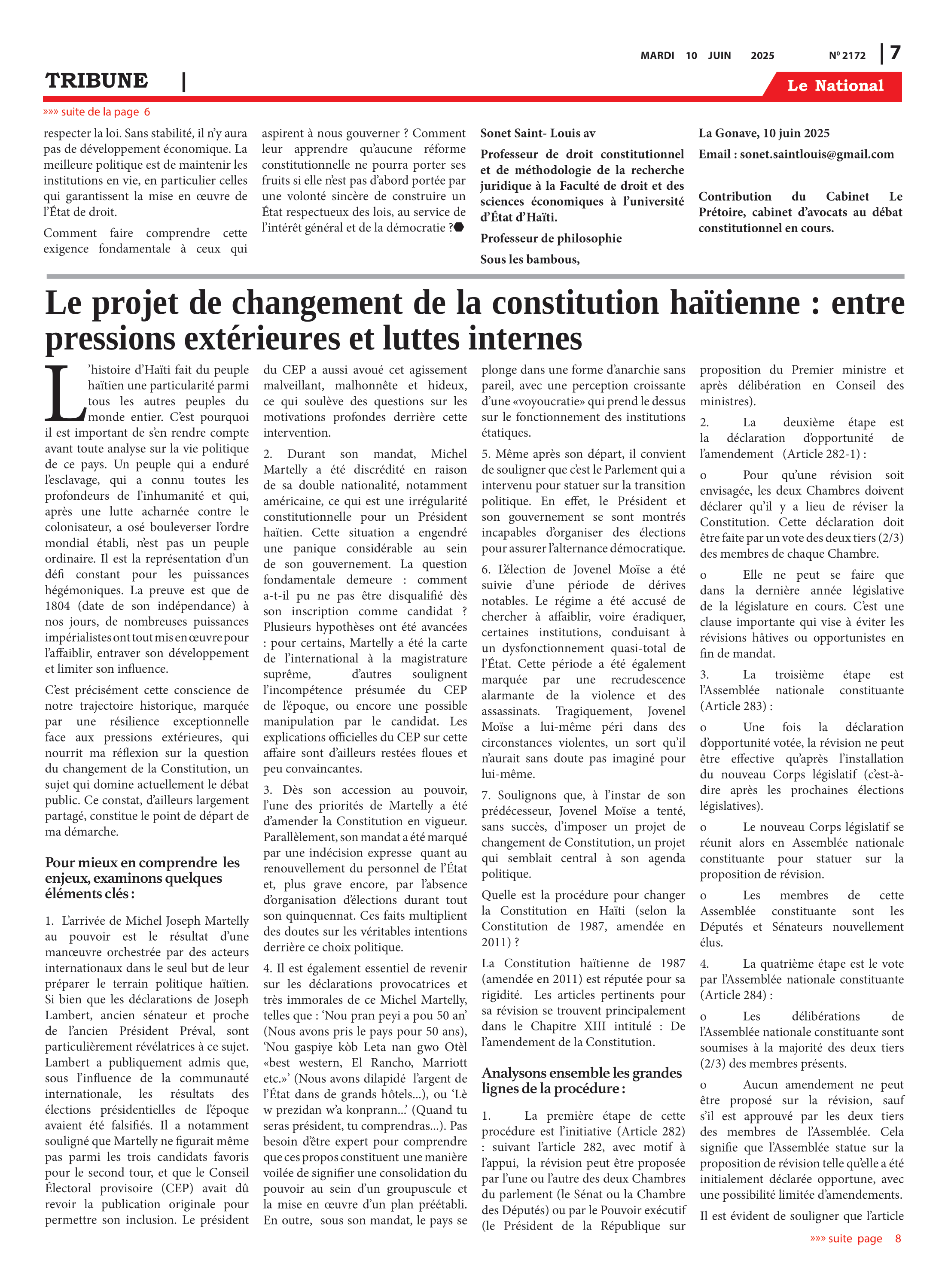 Page 7 de l'édition 2172