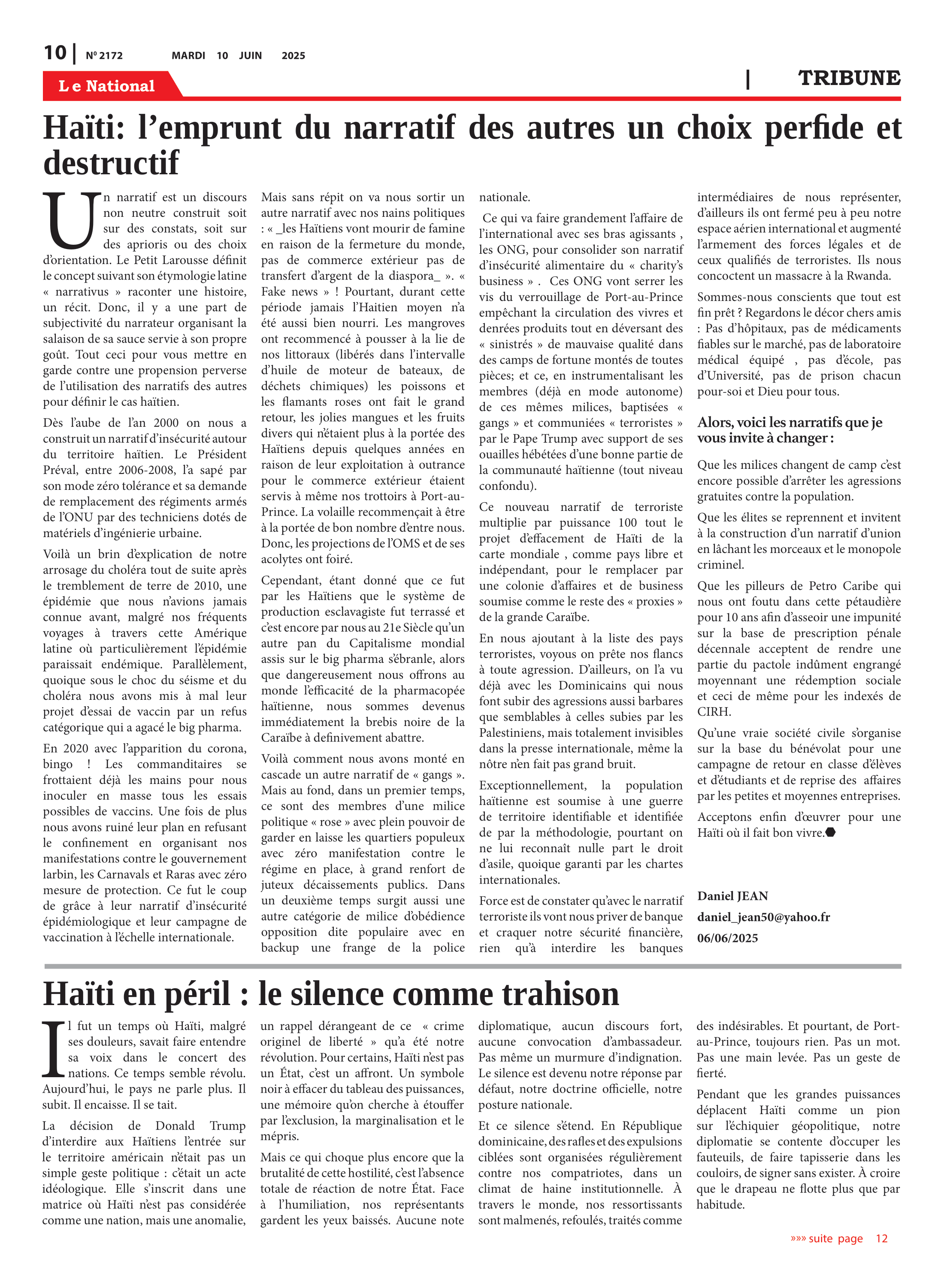 Page 10 de l'édition 2172