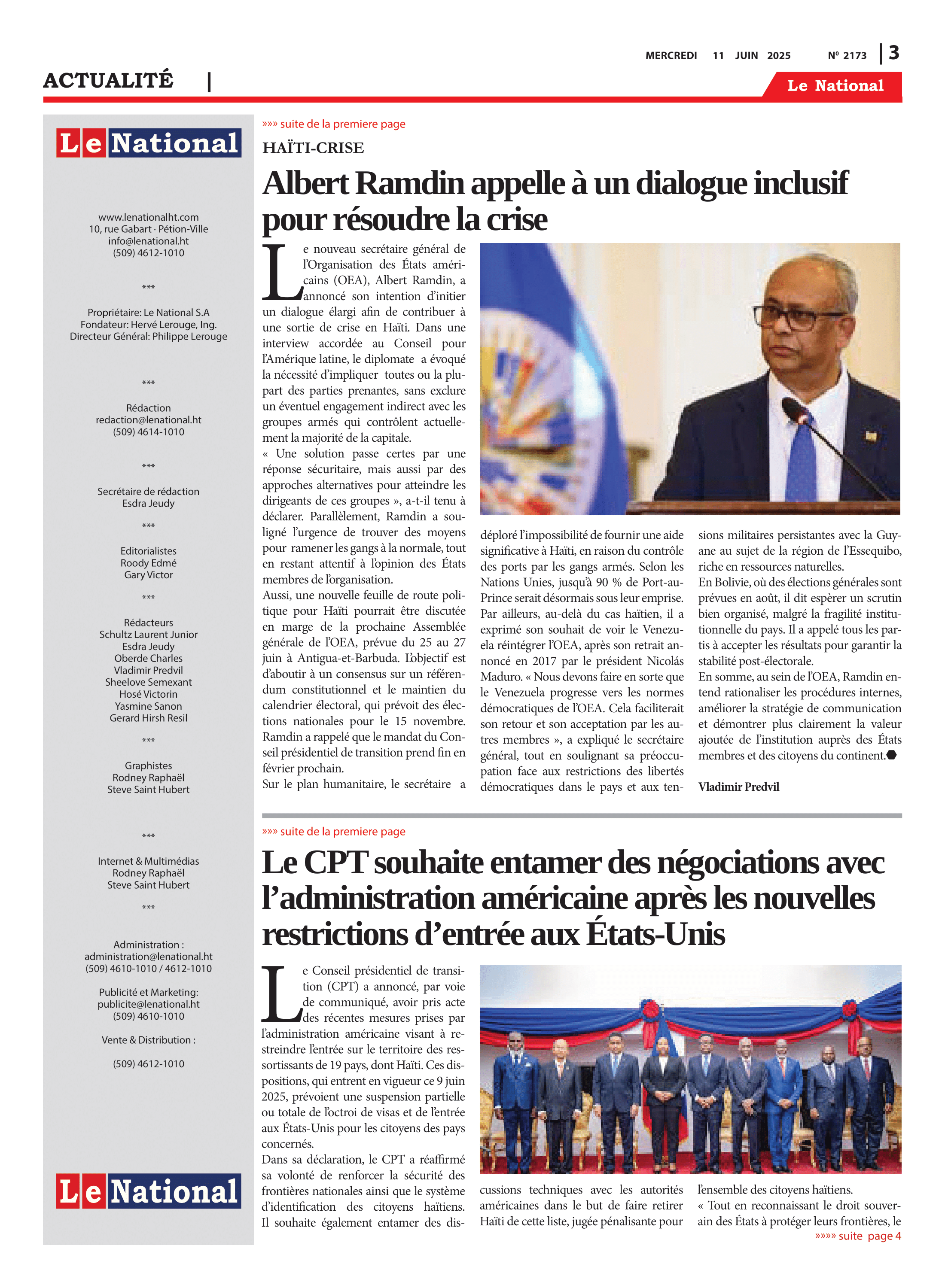 Page 3 de l'édition 2173