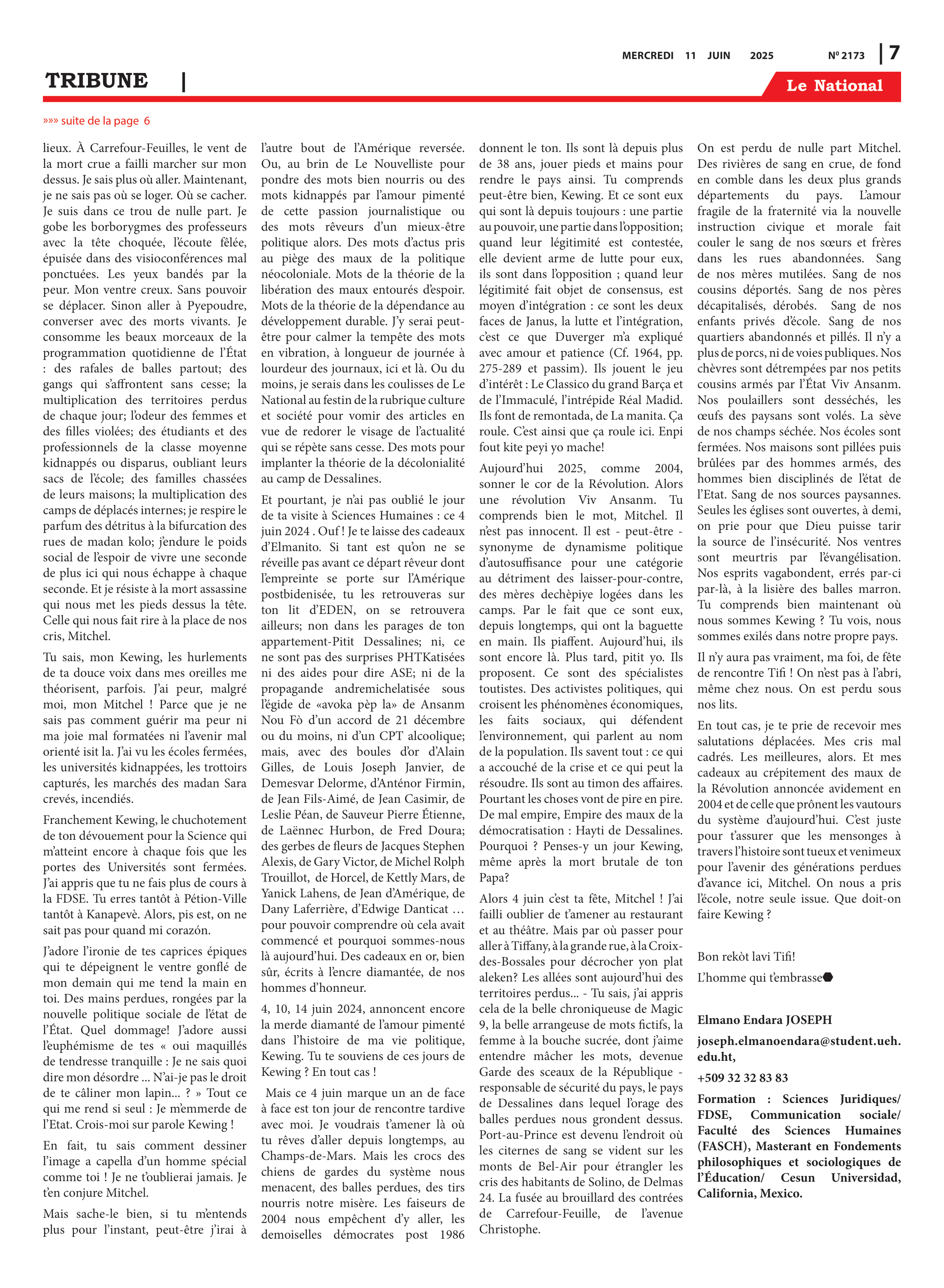Page 7 de l'édition 2173