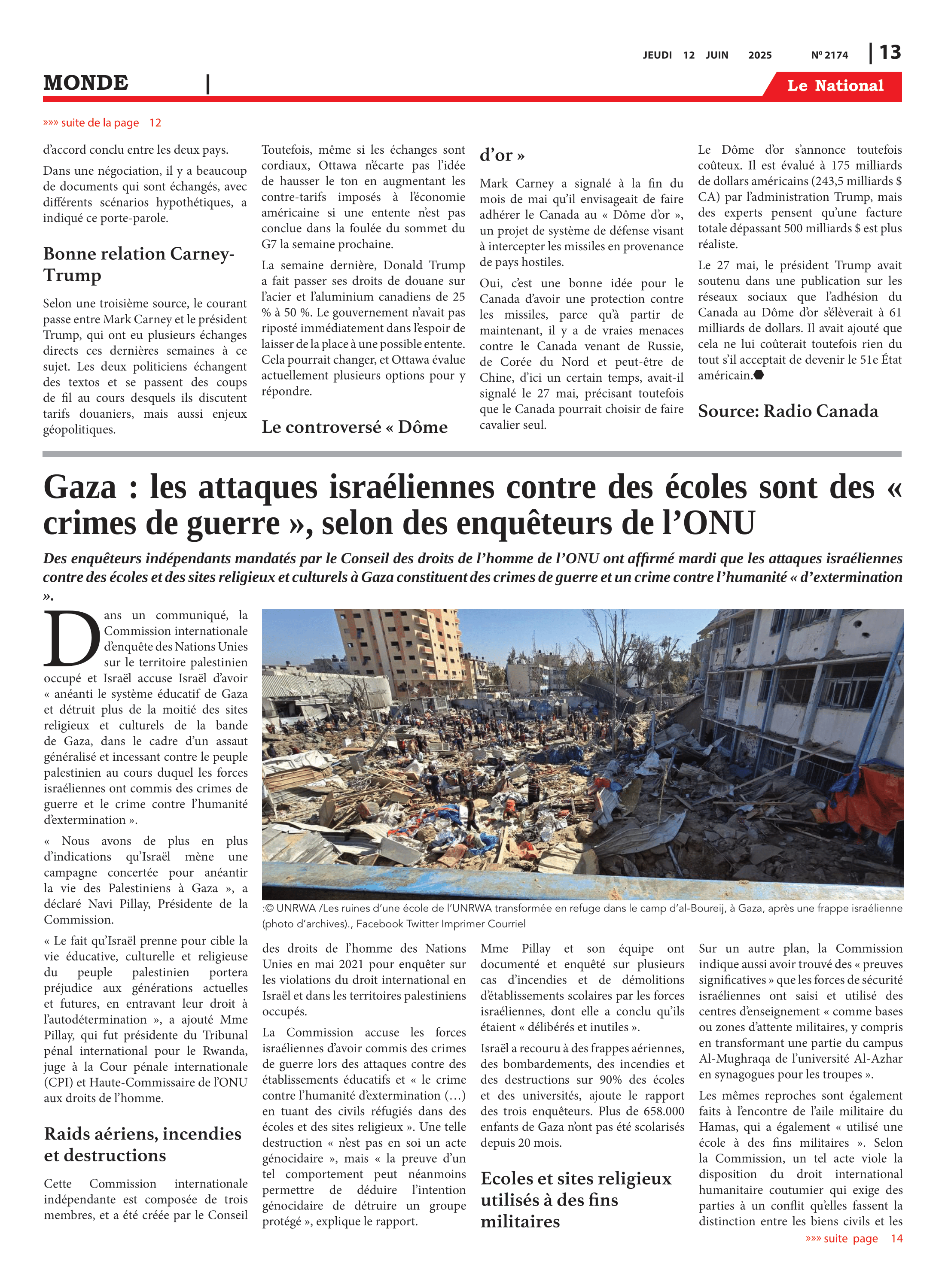 Page 13 de l'édition 2174