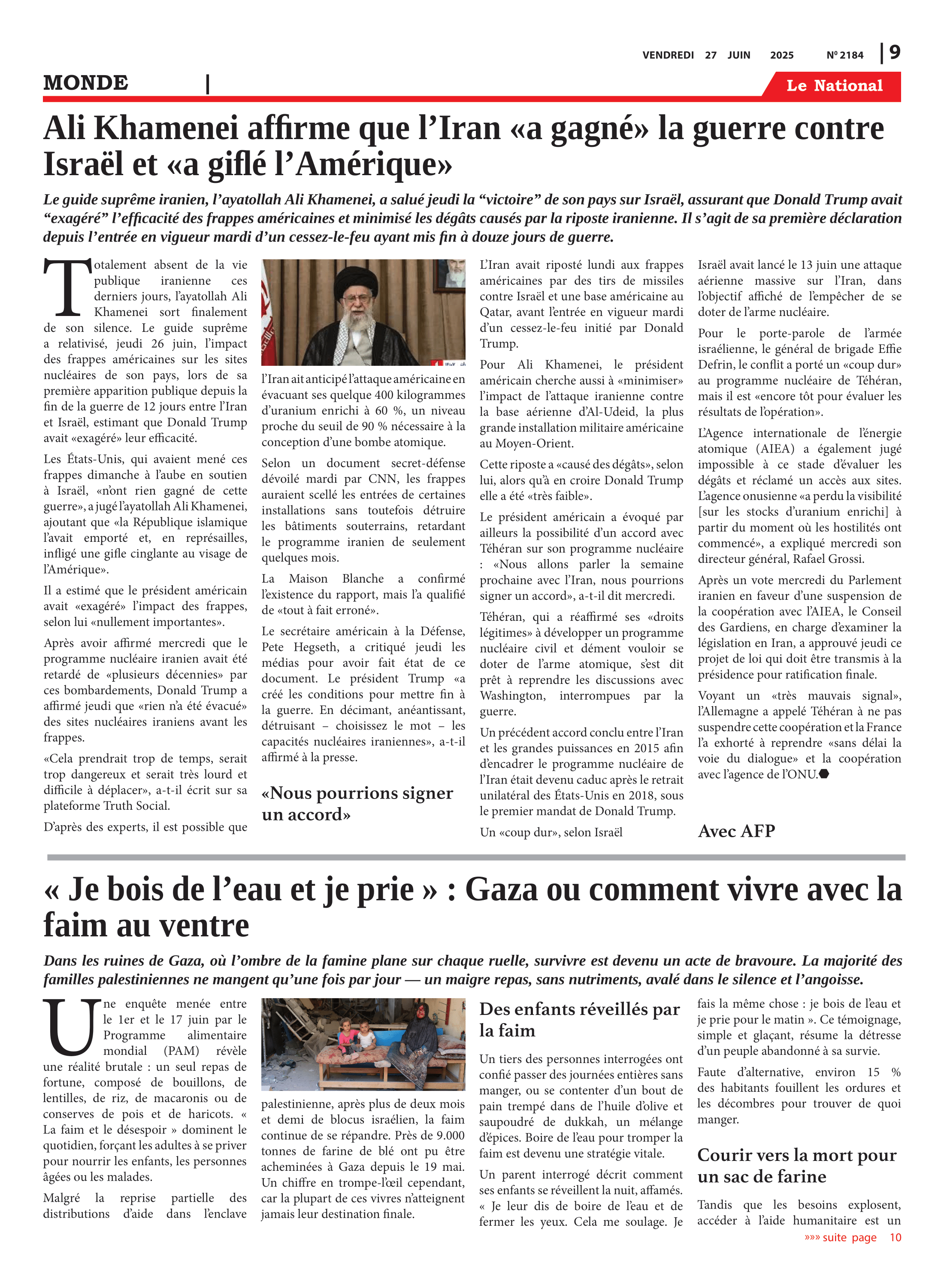 Page 9 de l'édition 2184